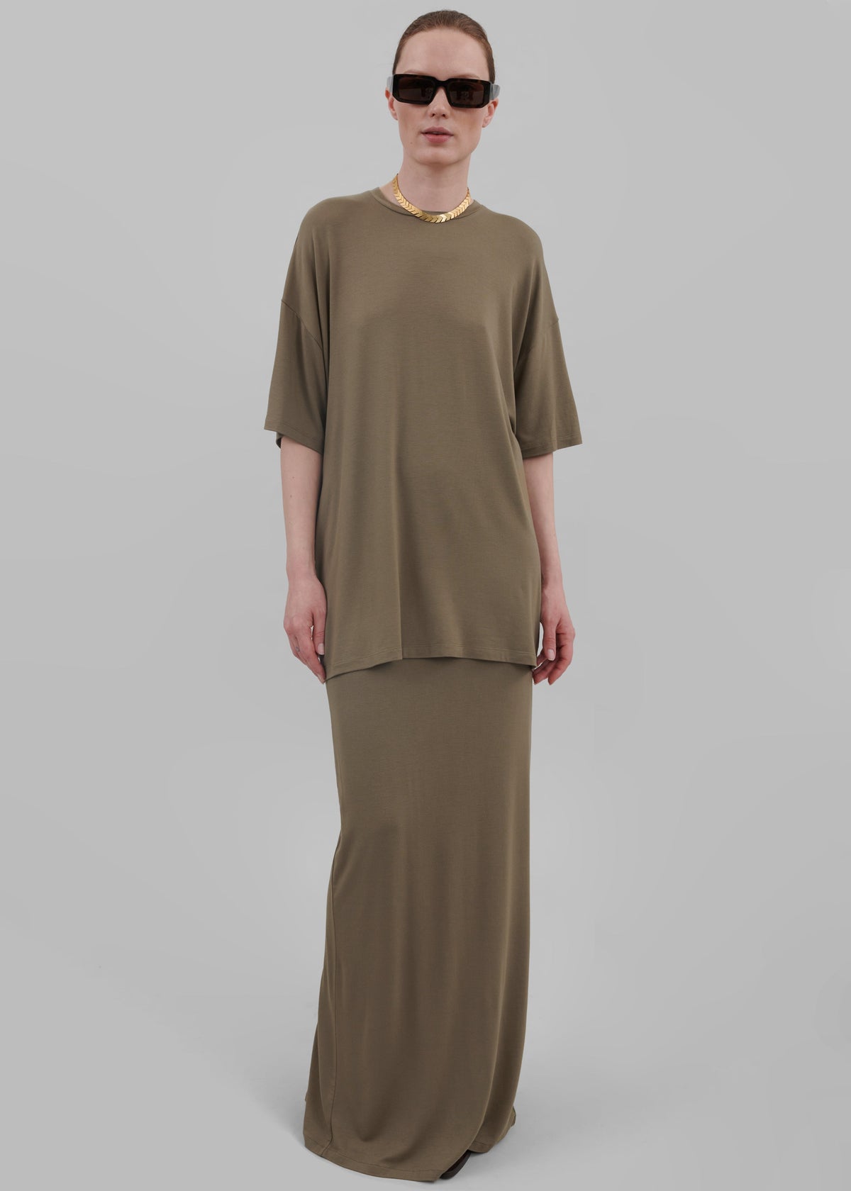 Ella Maxi Skirt - Khaki Brown - 4