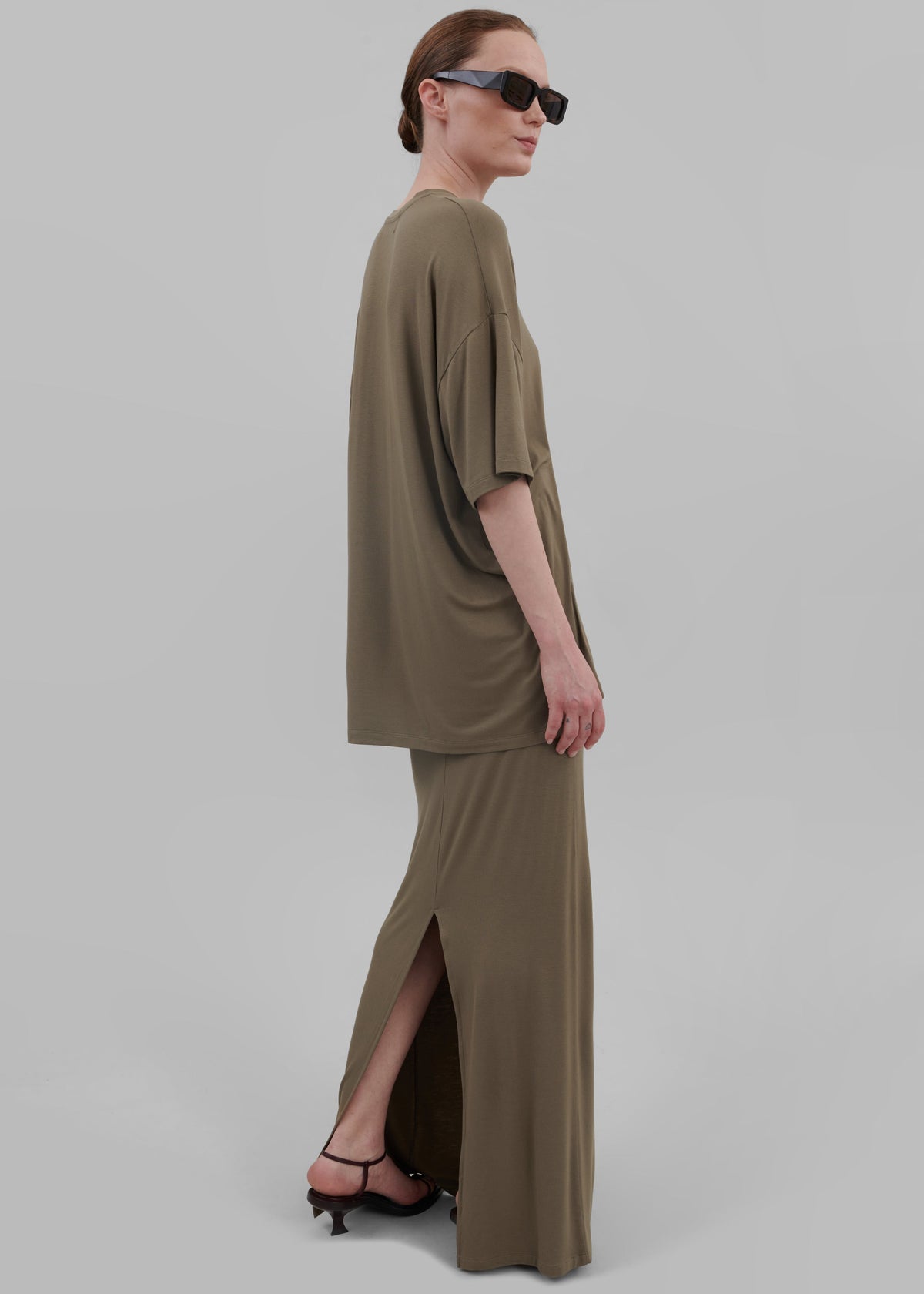 Ella Maxi Skirt - Khaki Brown - 9