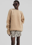 Ellery Mohair Crewneck Sweater - Beige