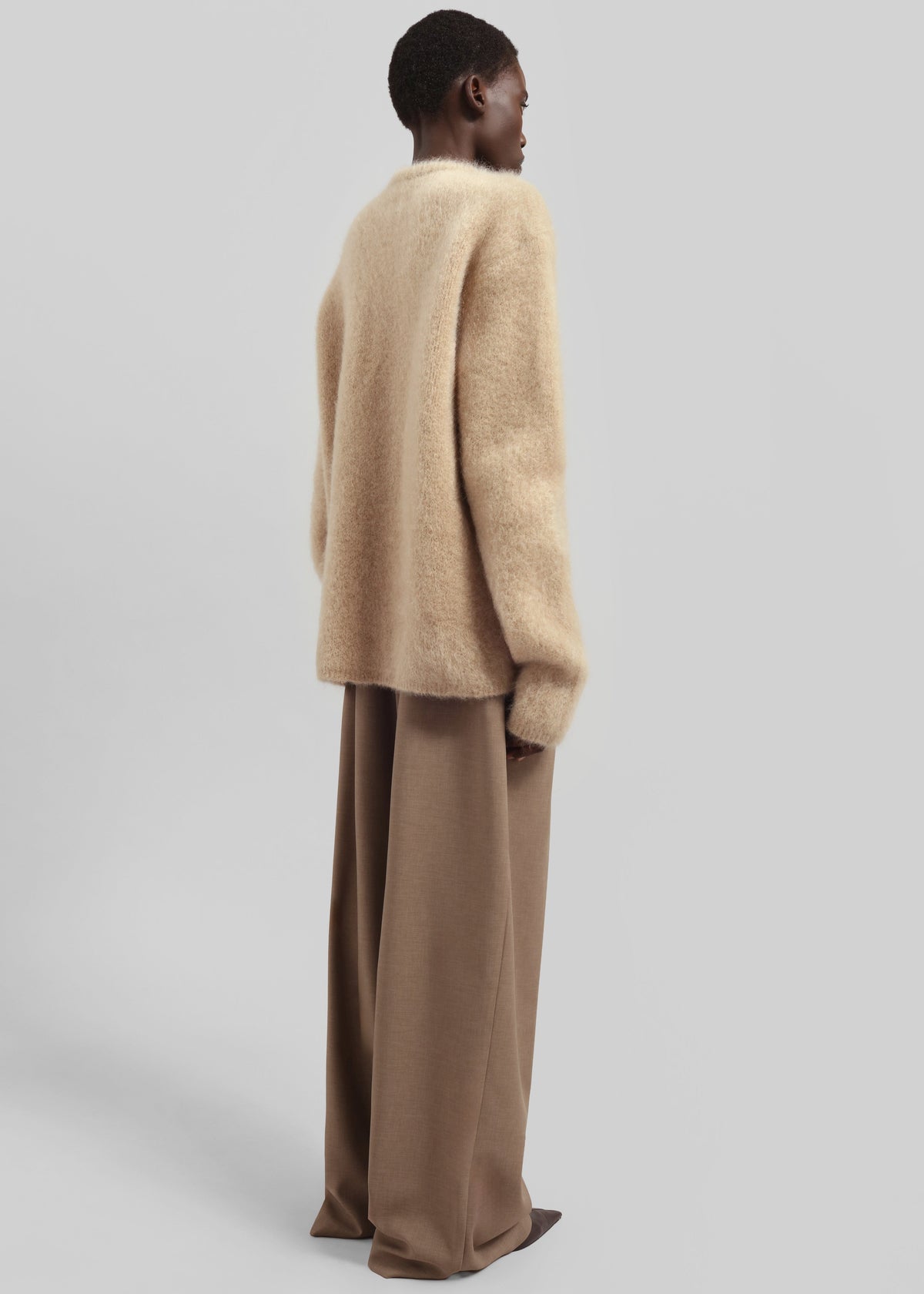 Ellery Mohair Crewneck Sweater - Beige - 10