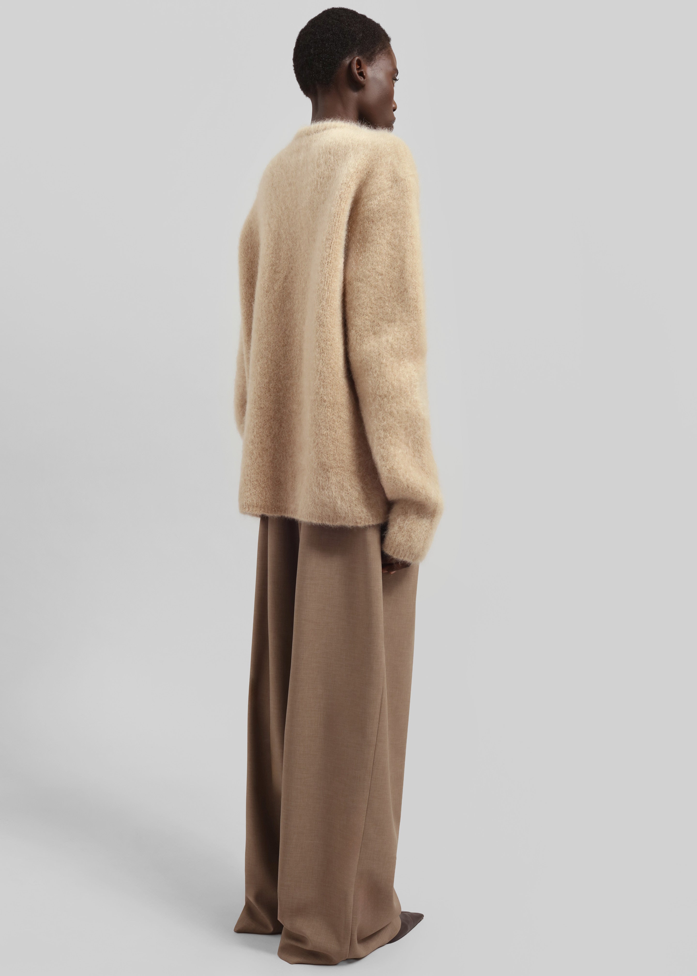 Ellery Mohair Crewneck Sweater - Beige - 10