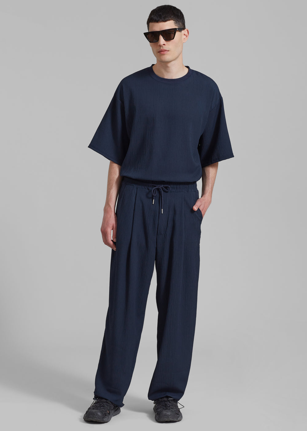 Eliott Crinkle Pants - Navy