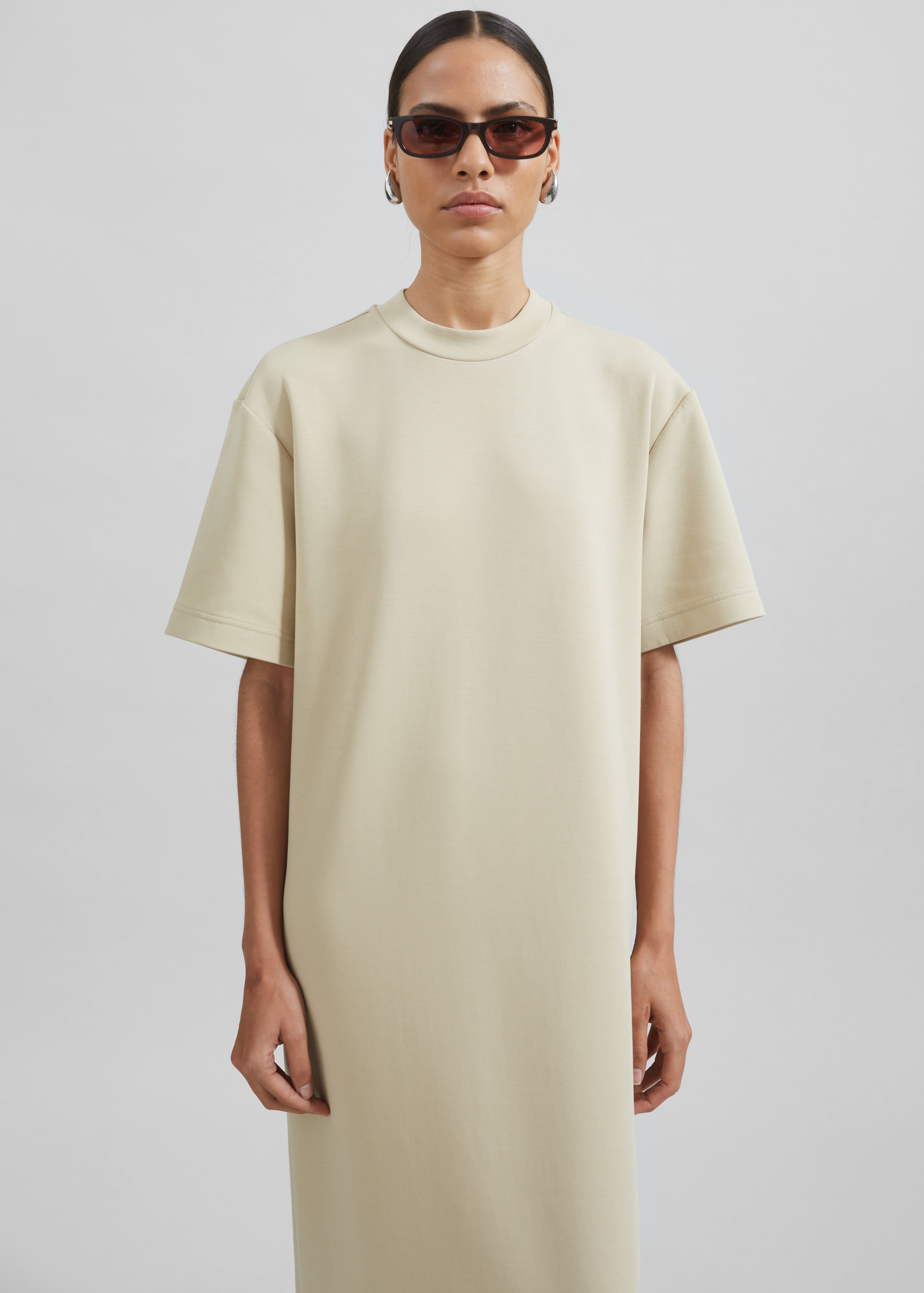 Ellis Tee Dress - Beige - 11