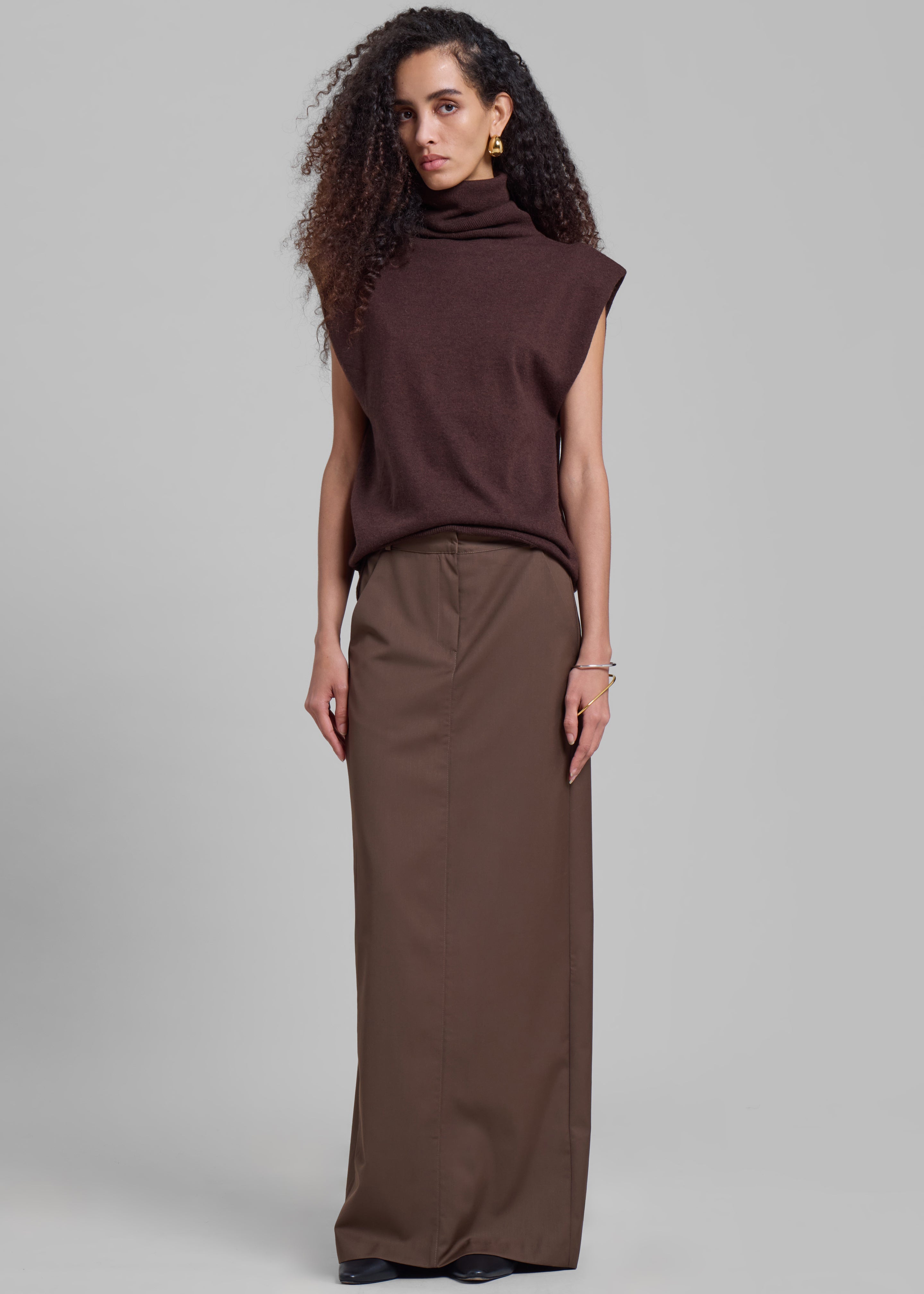 Eloise Maxi Skirt - Brown - 10