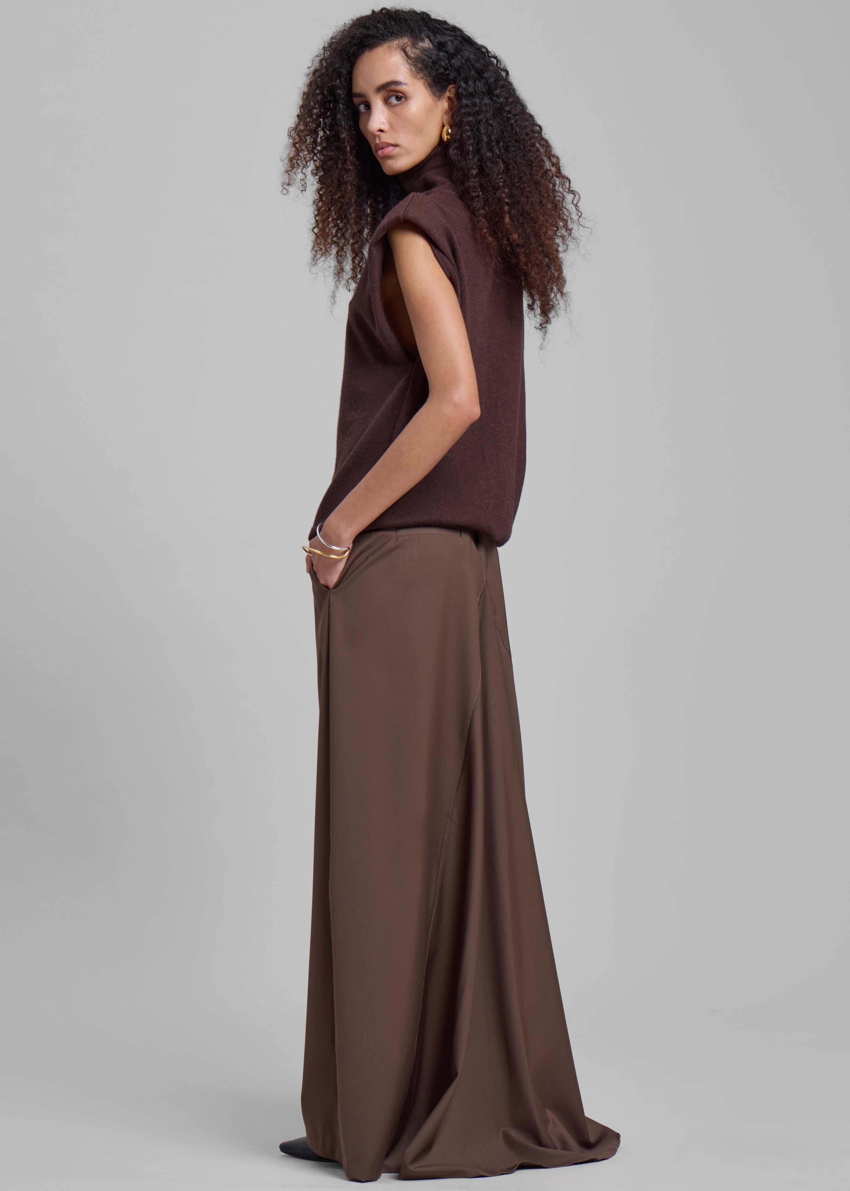 Eloise Maxi Skirt - Brown - 1