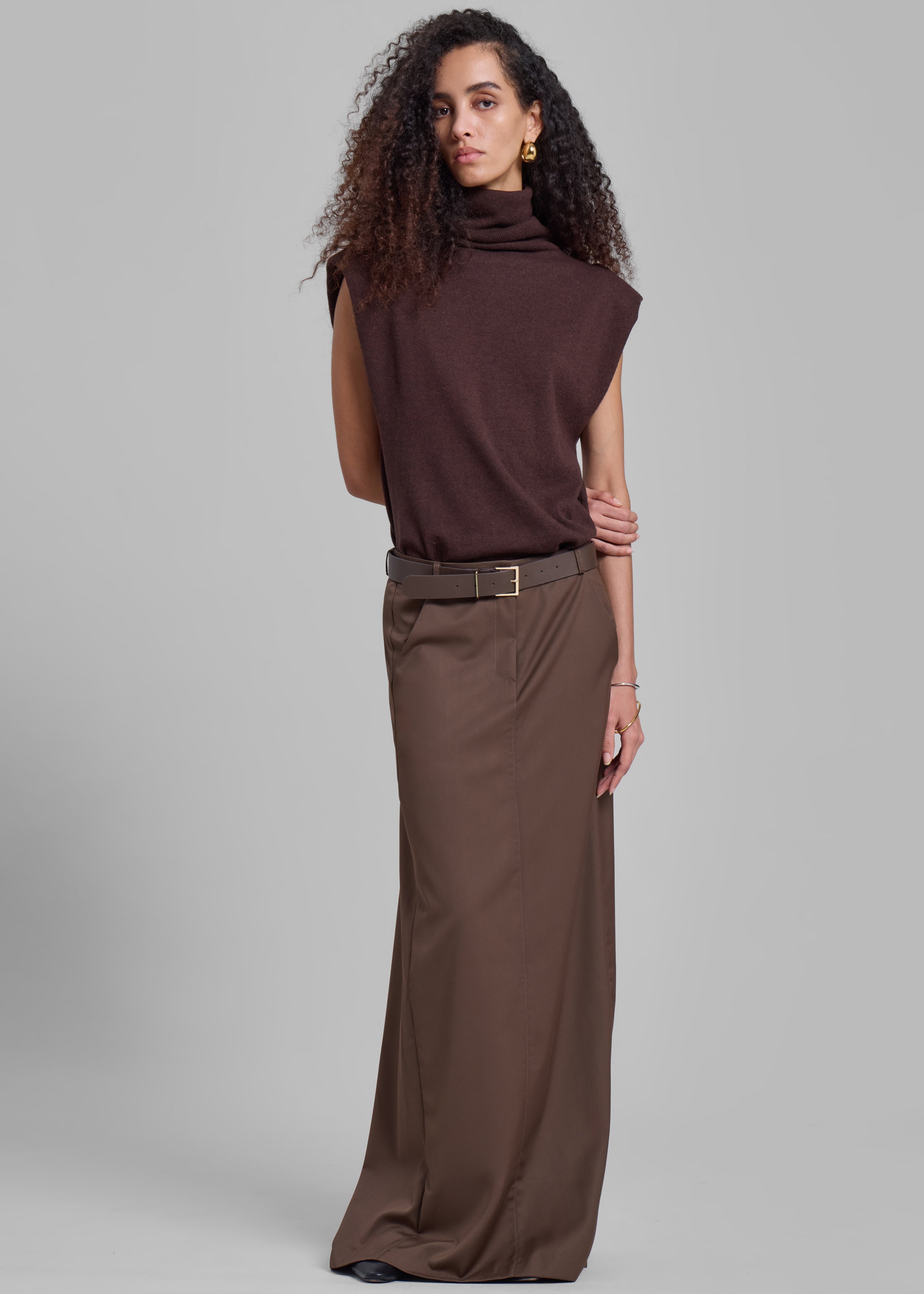 Eloise Maxi Skirt - Brown - 2