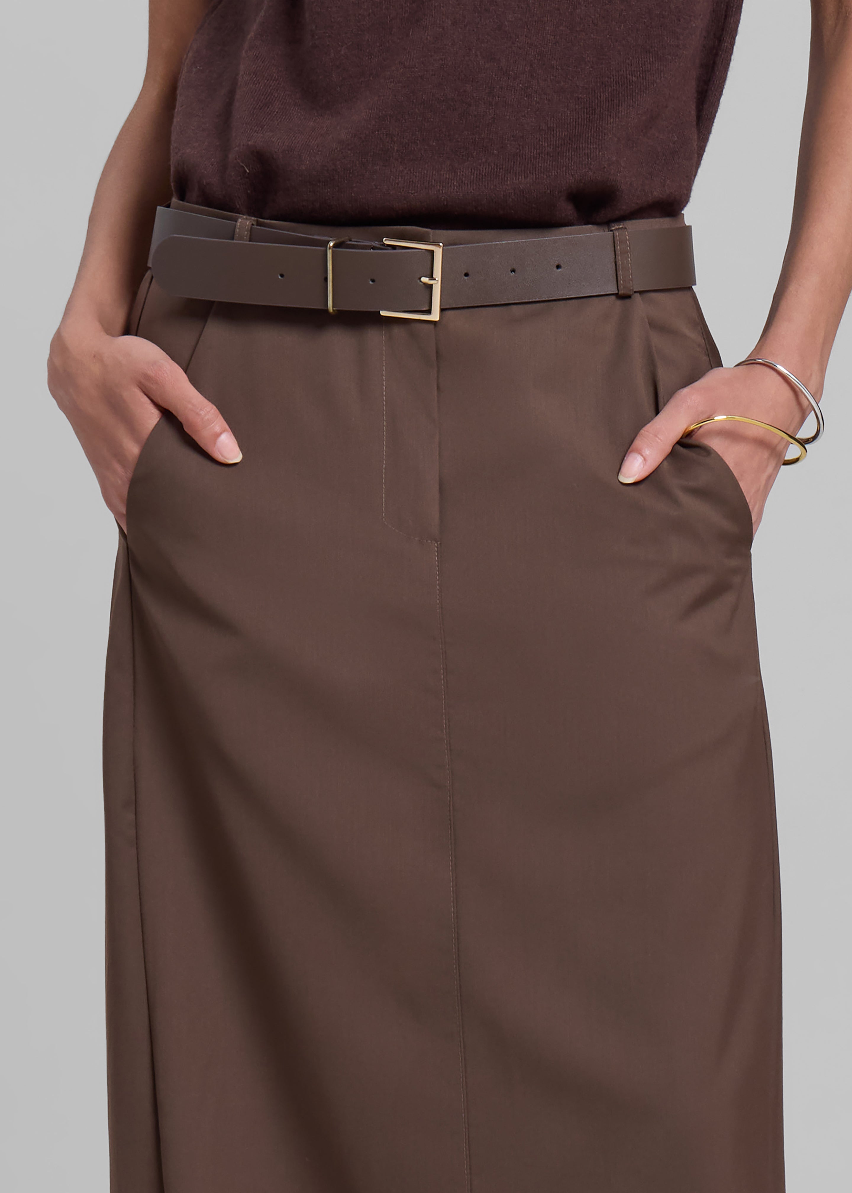 Eloise Maxi Skirt - Brown - 7