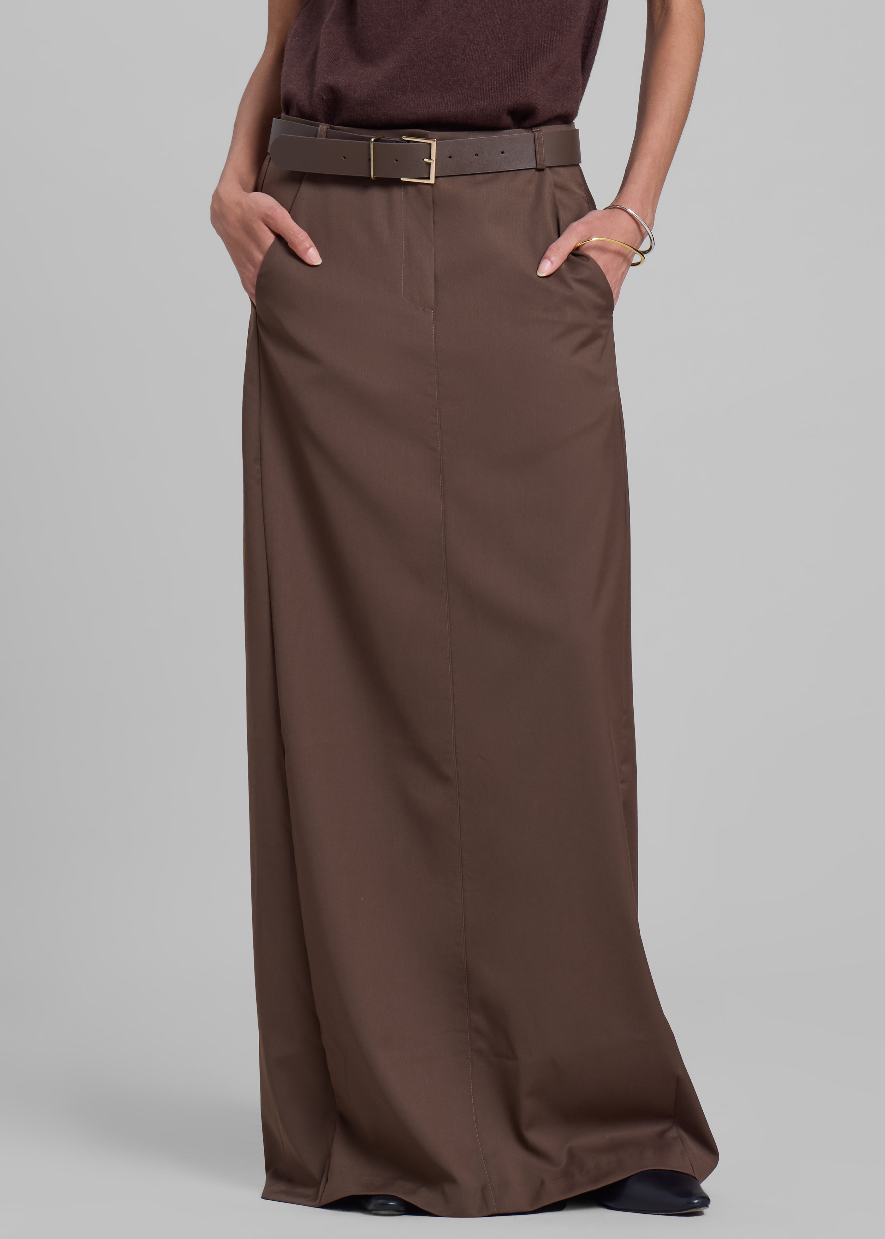 Eloise Maxi Skirt - Brown - 3