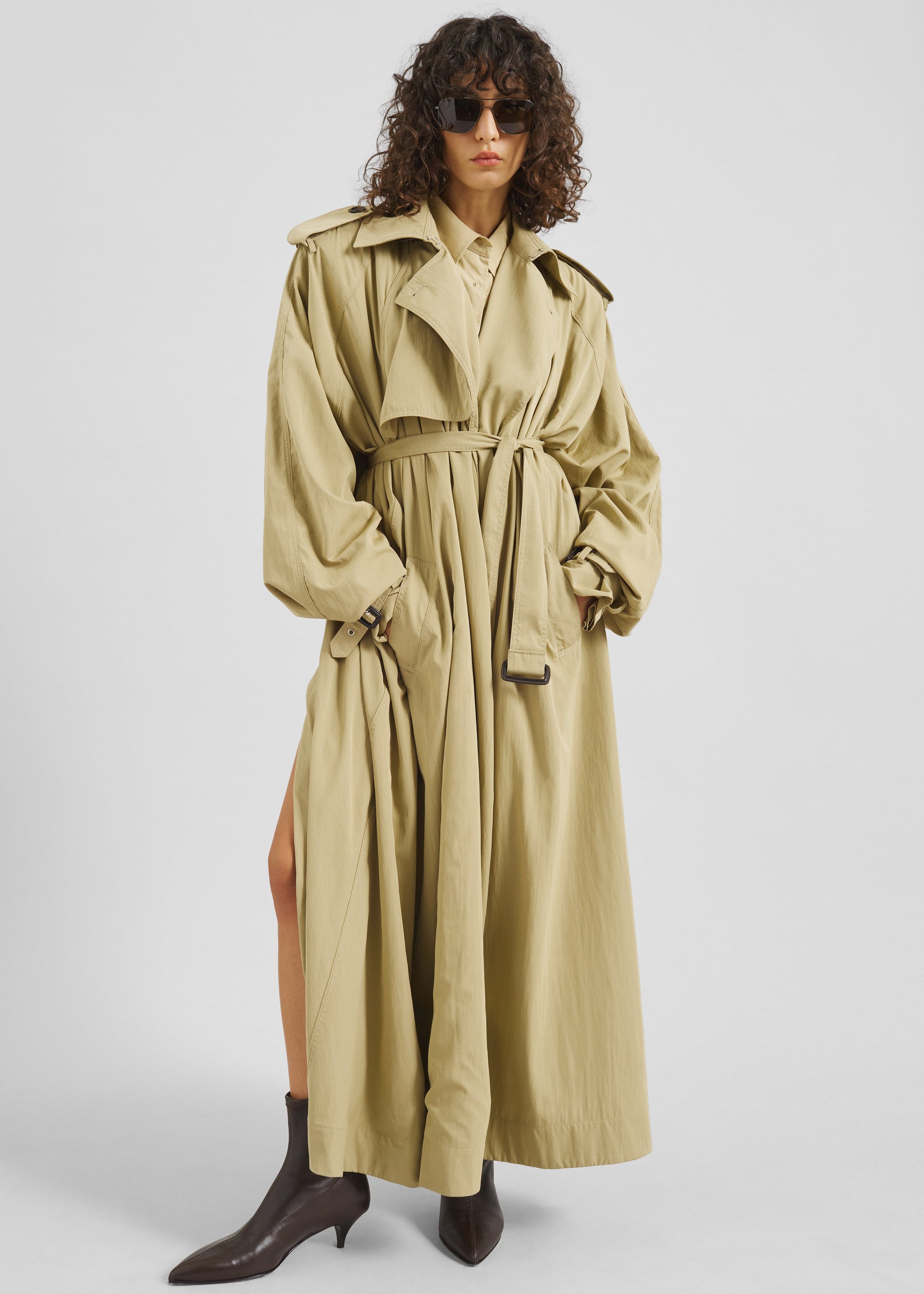 Shop the look image for Elsdon Fluid Long Trench - Camel