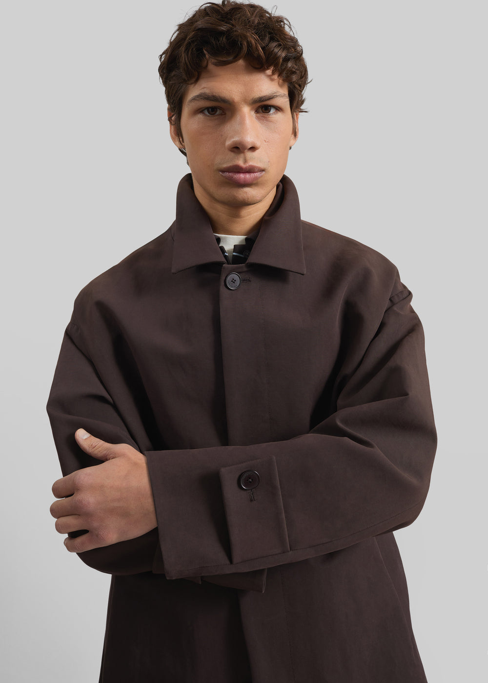 Elton Car Coat - Brown - 1