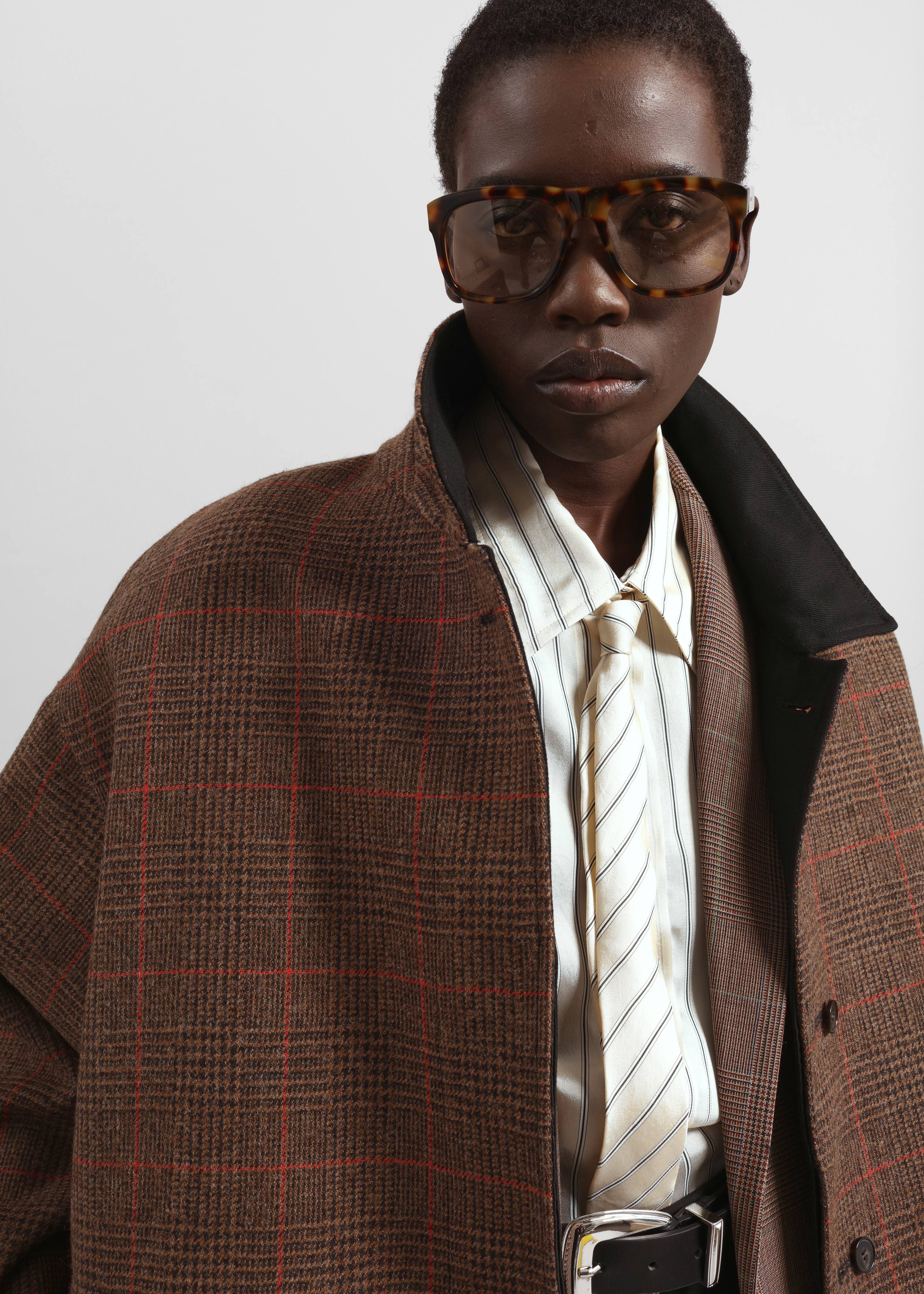 Elton Reversible Car Coat - Brown Glen Plaid – The Frankie Shop Europe
