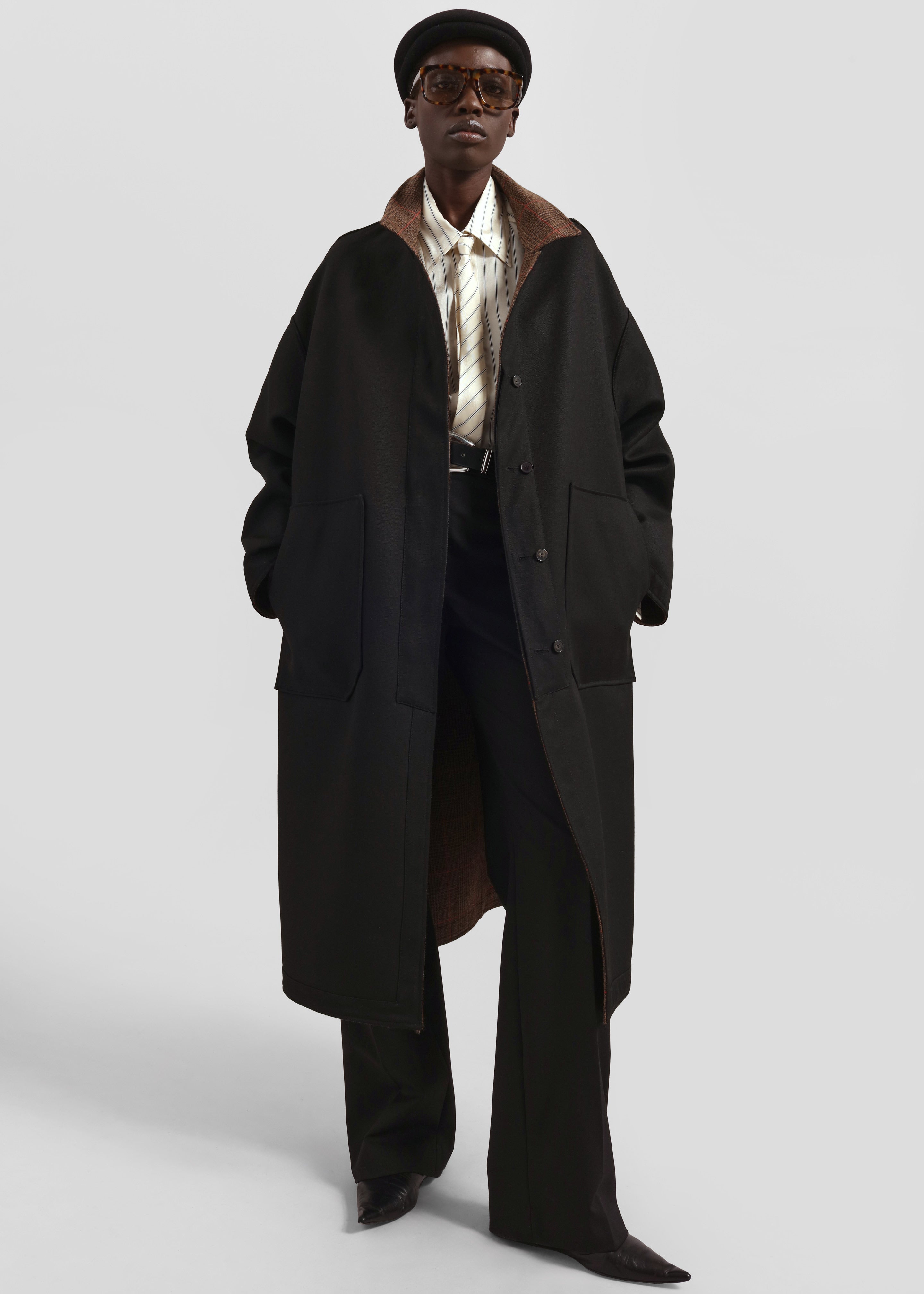 Elton Reversible Car Coat - Brown Glen Plaid – The Frankie Shop Europe
