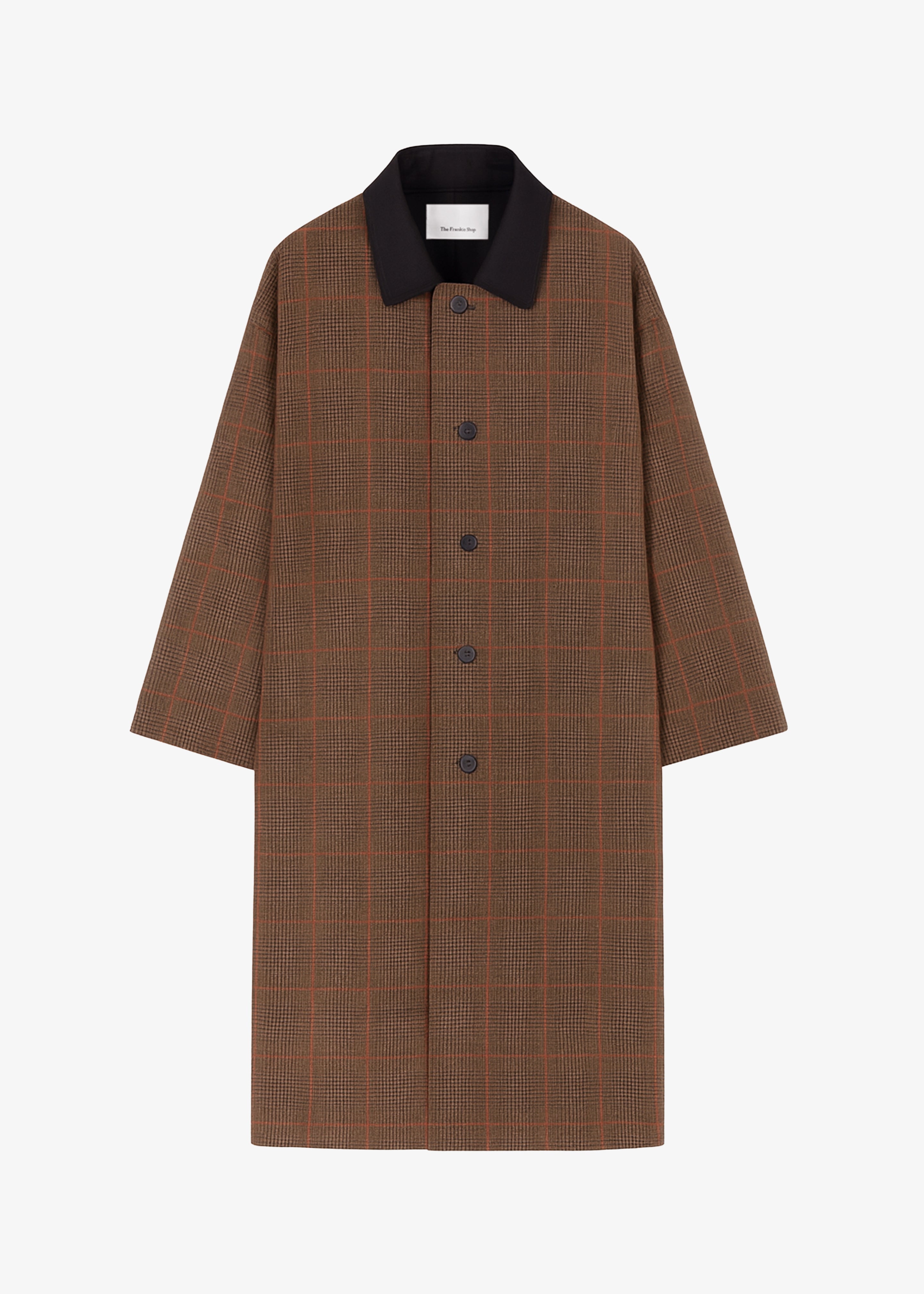 Elton Reversible Car Coat - Brown Glen Plaid - 15
