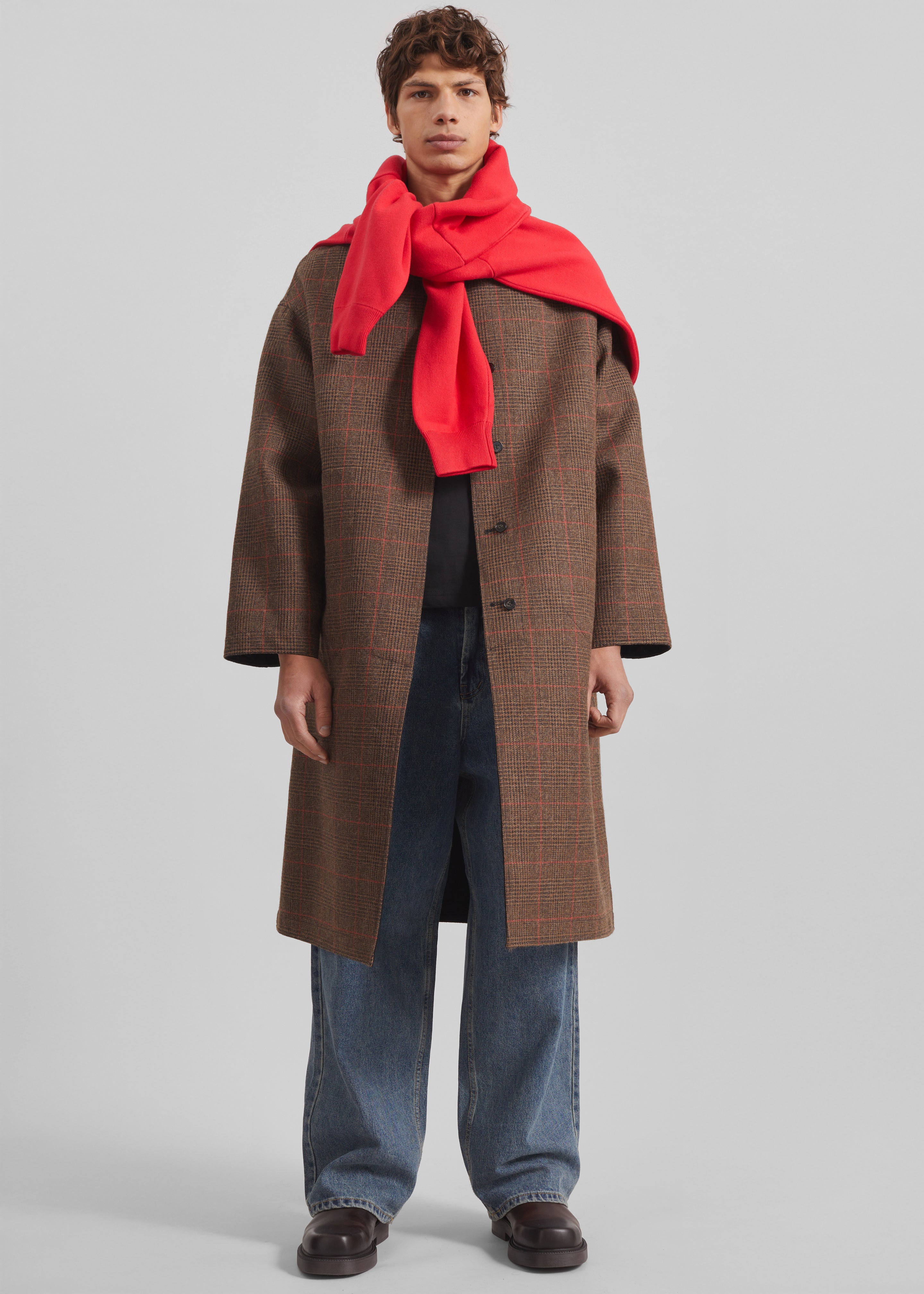 Elton Reversible Car Coat - Brown Glen Plaid - 7 - [gender-male]