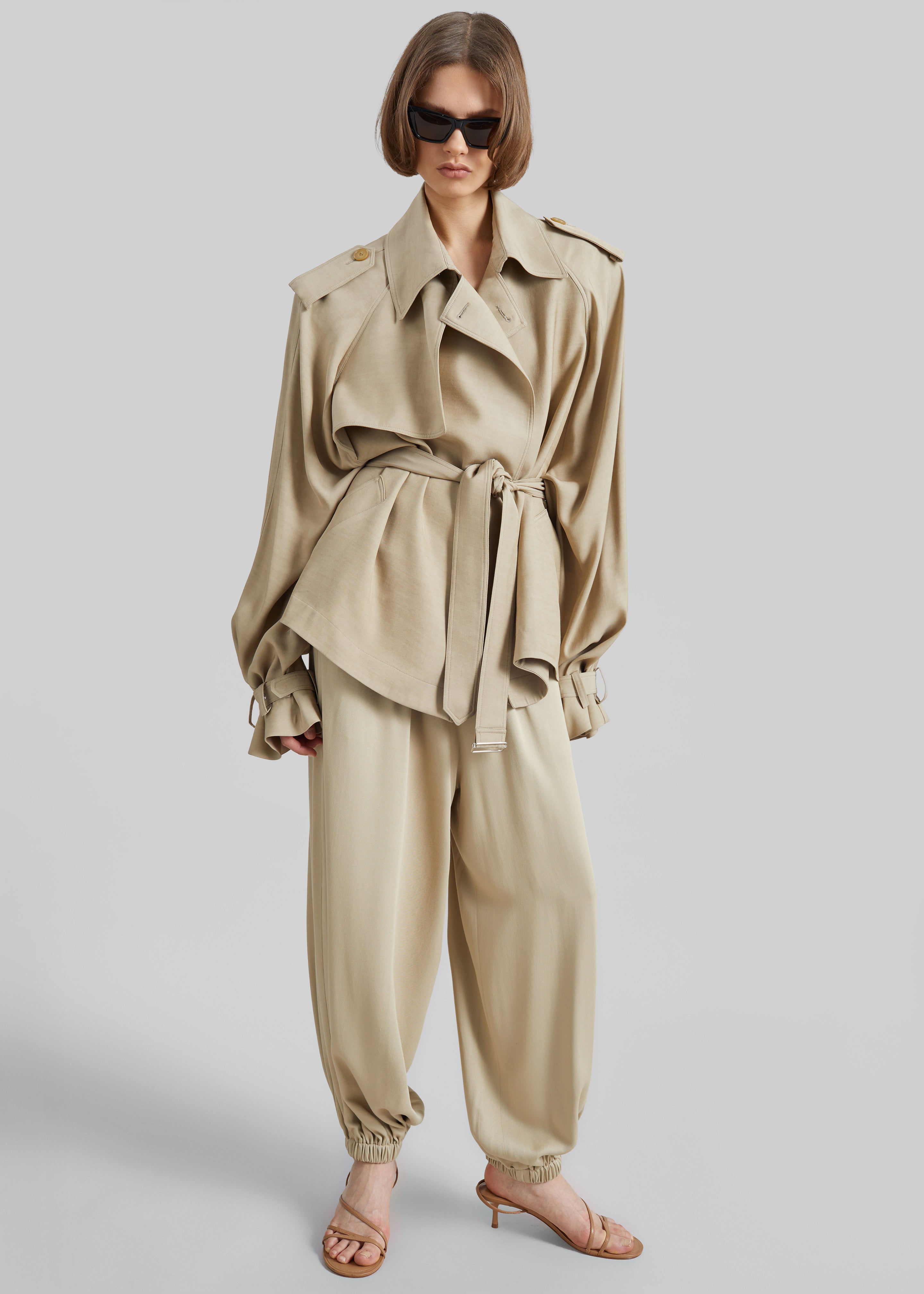 Elva Fluid Short Trench - Beige - 8
