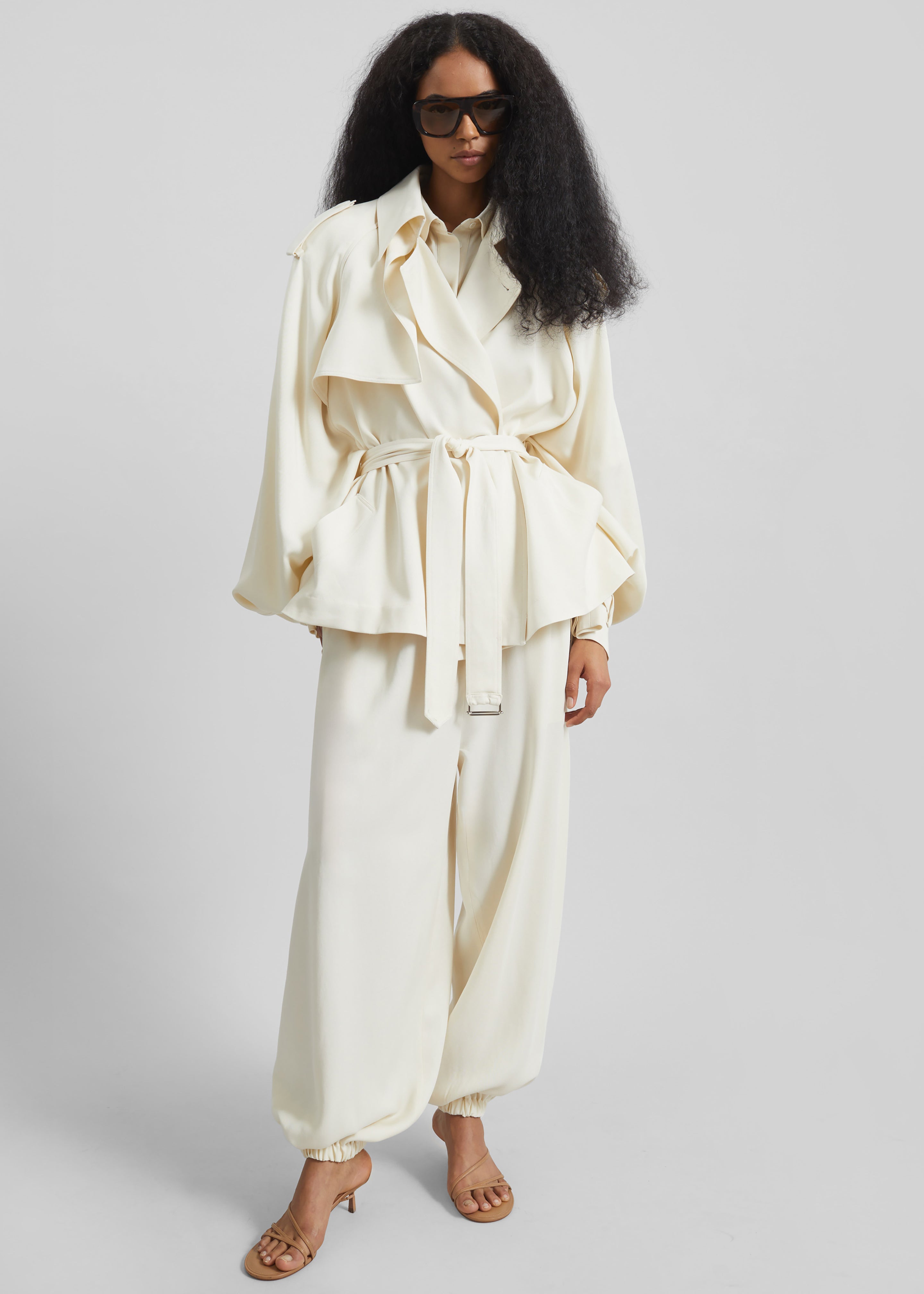 Elva Fluid Short Trench - Ivory - 7
