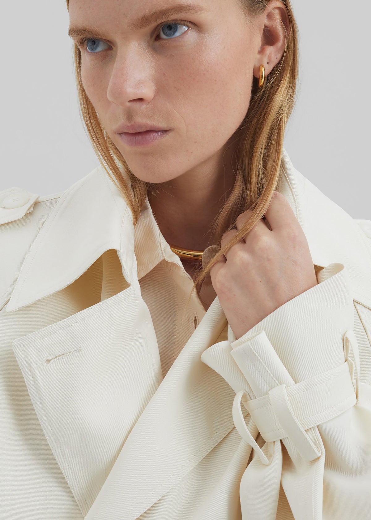 Elva Fluid Short Trench - Ivory - 6