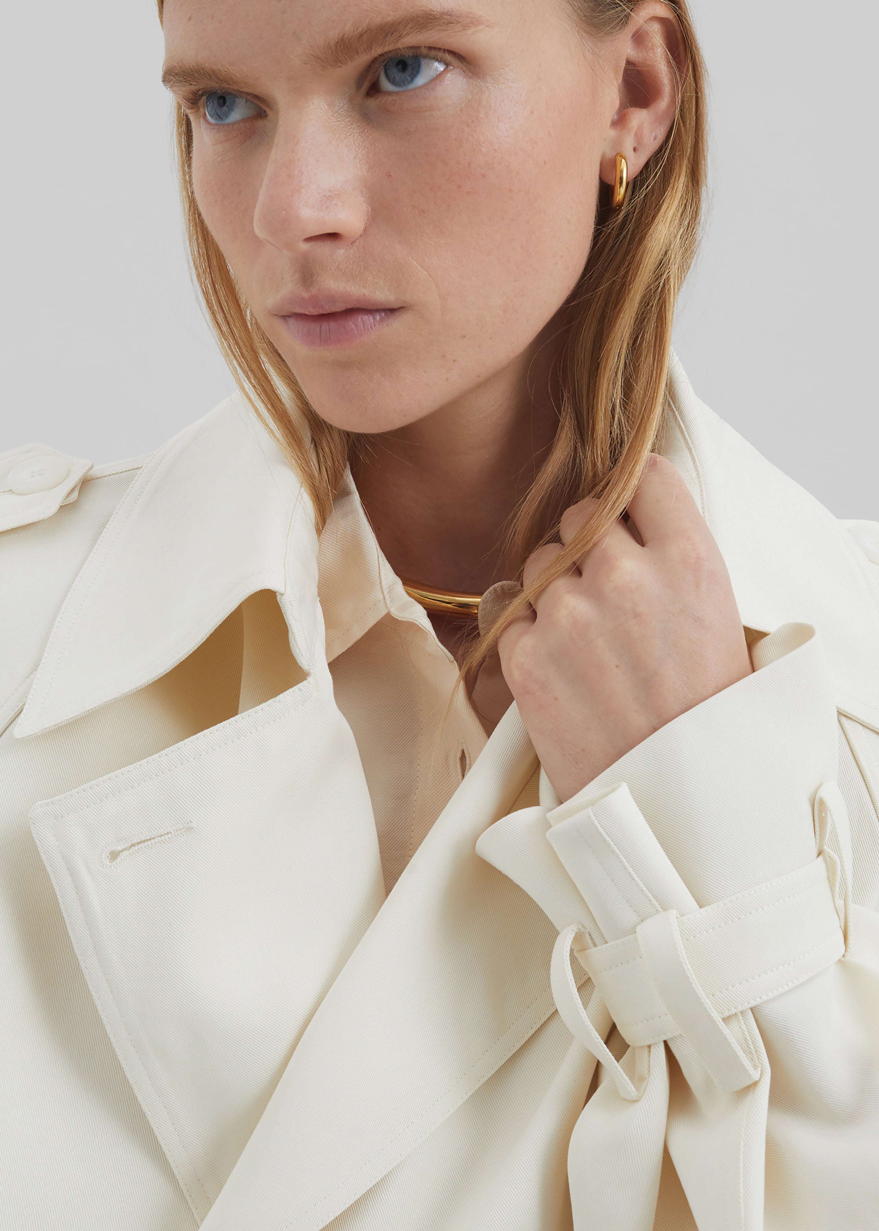 Elva Fluid Short Trench - Ivory - 6
