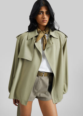 Elva Fluid Short Trench - Sage