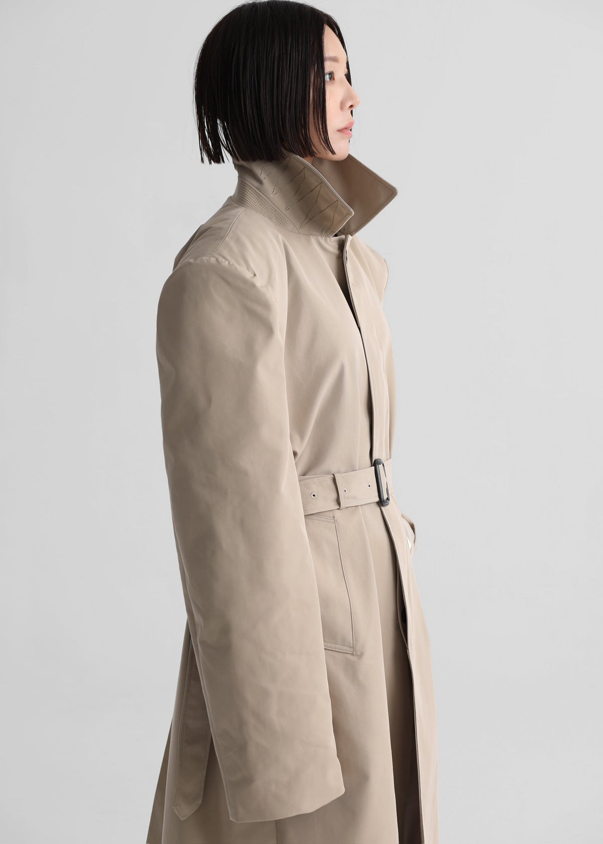 Emden Padded Overcoat - Beige - 3