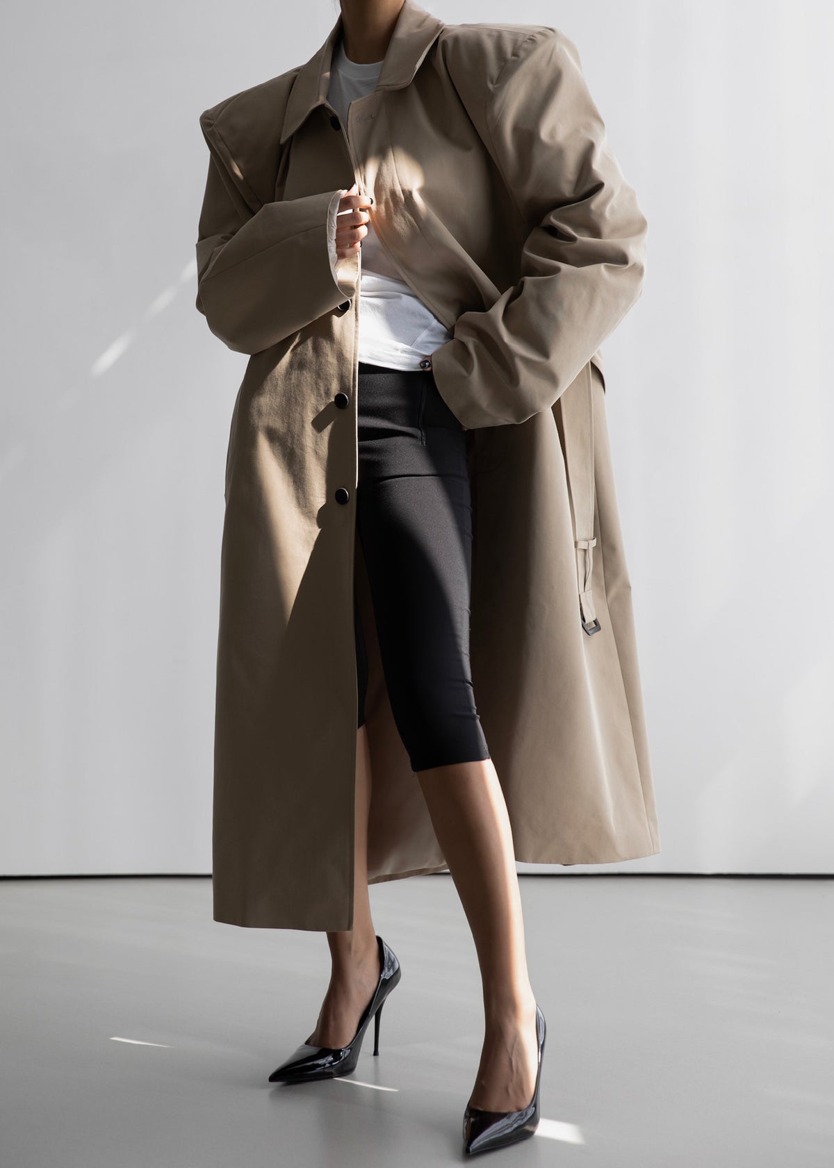 Emden Padded Overcoat - Beige - 5