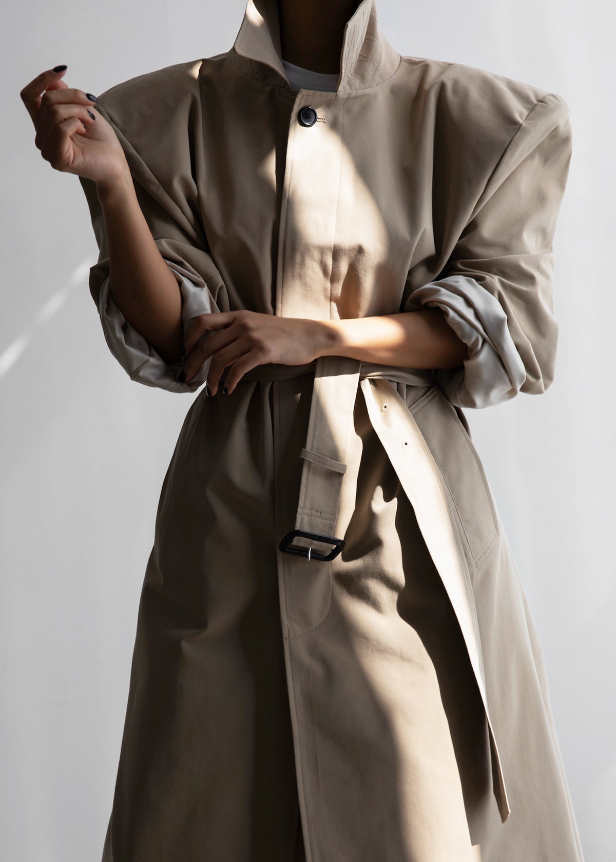 Emden Padded Overcoat - Beige - 8