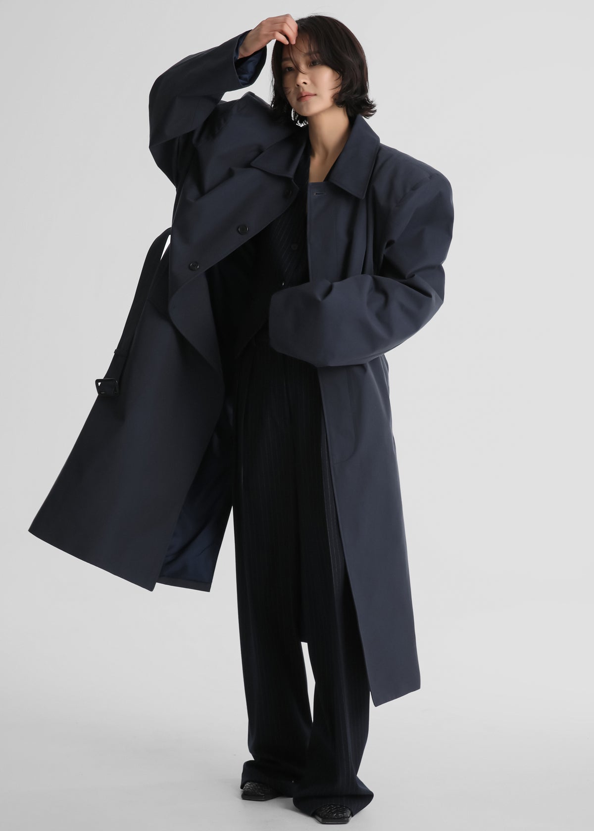 Emden Padded Overcoat - Navy - 15