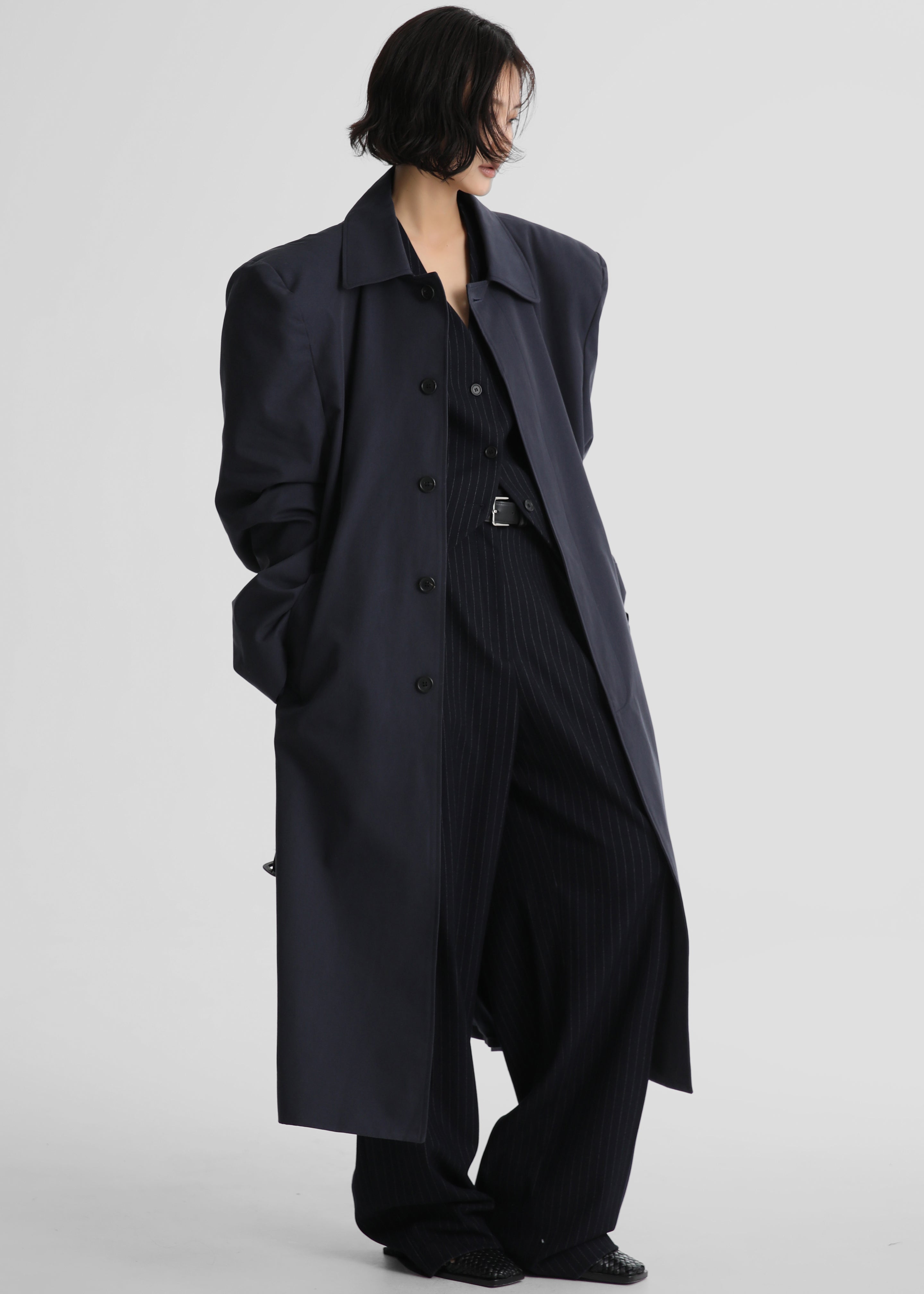 Emden Padded Overcoat - Navy - 16