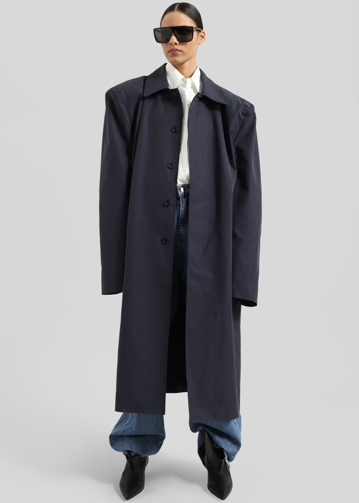 Emden Padded Overcoat - Navy - 6