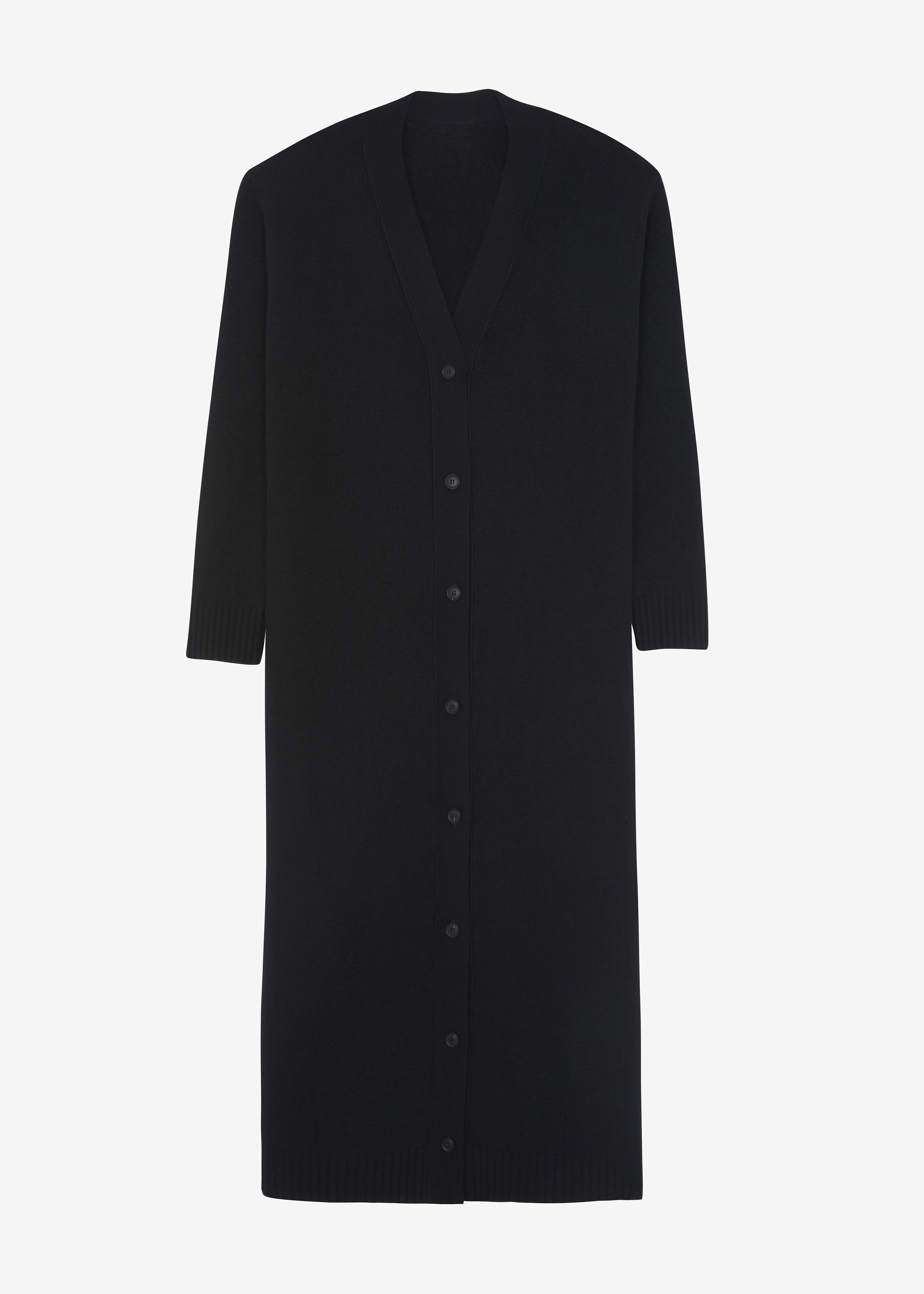 Emi Long Knit Cardigan - Black – The Frankie Shop Europe