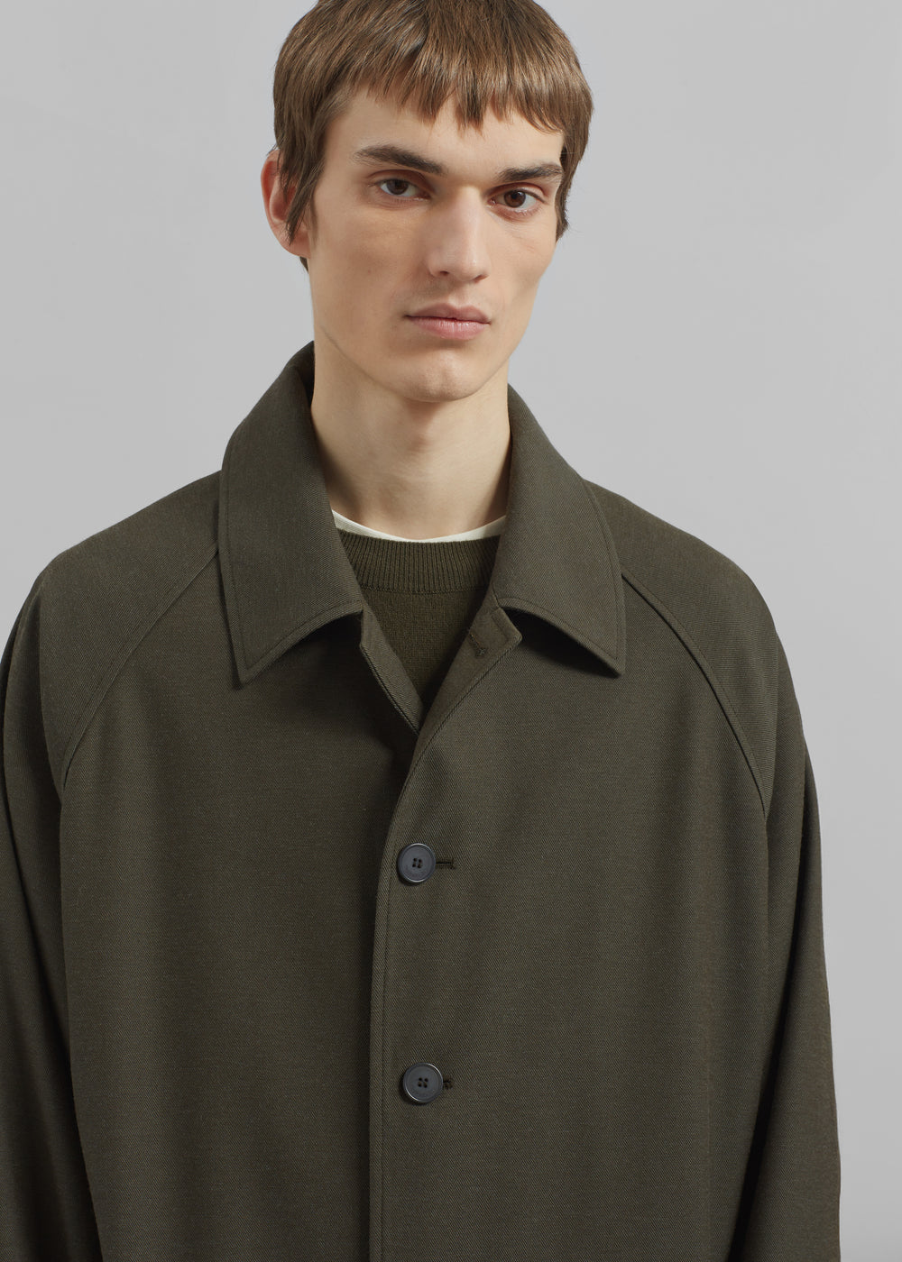 Emil Wool-Blend Trench - Army Green - 1