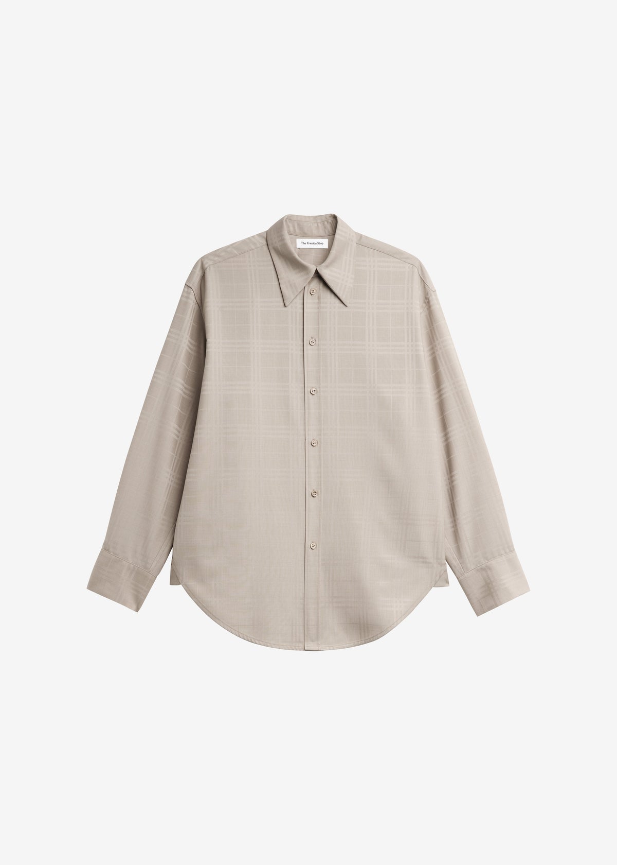 Camicia Ennio tono su tono - Quadri beige