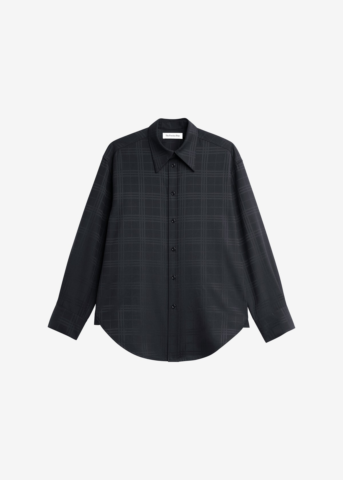 Camicia Ennio tono su tono - Quadri neri