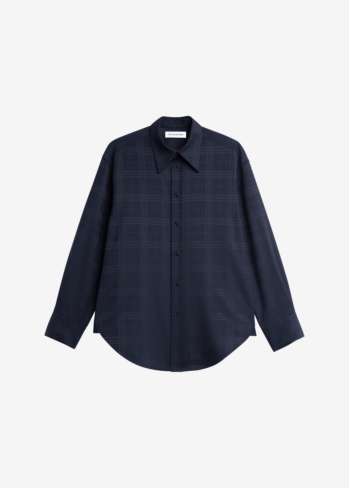 Camicia Ennio tono su tono - Quadri blu navy