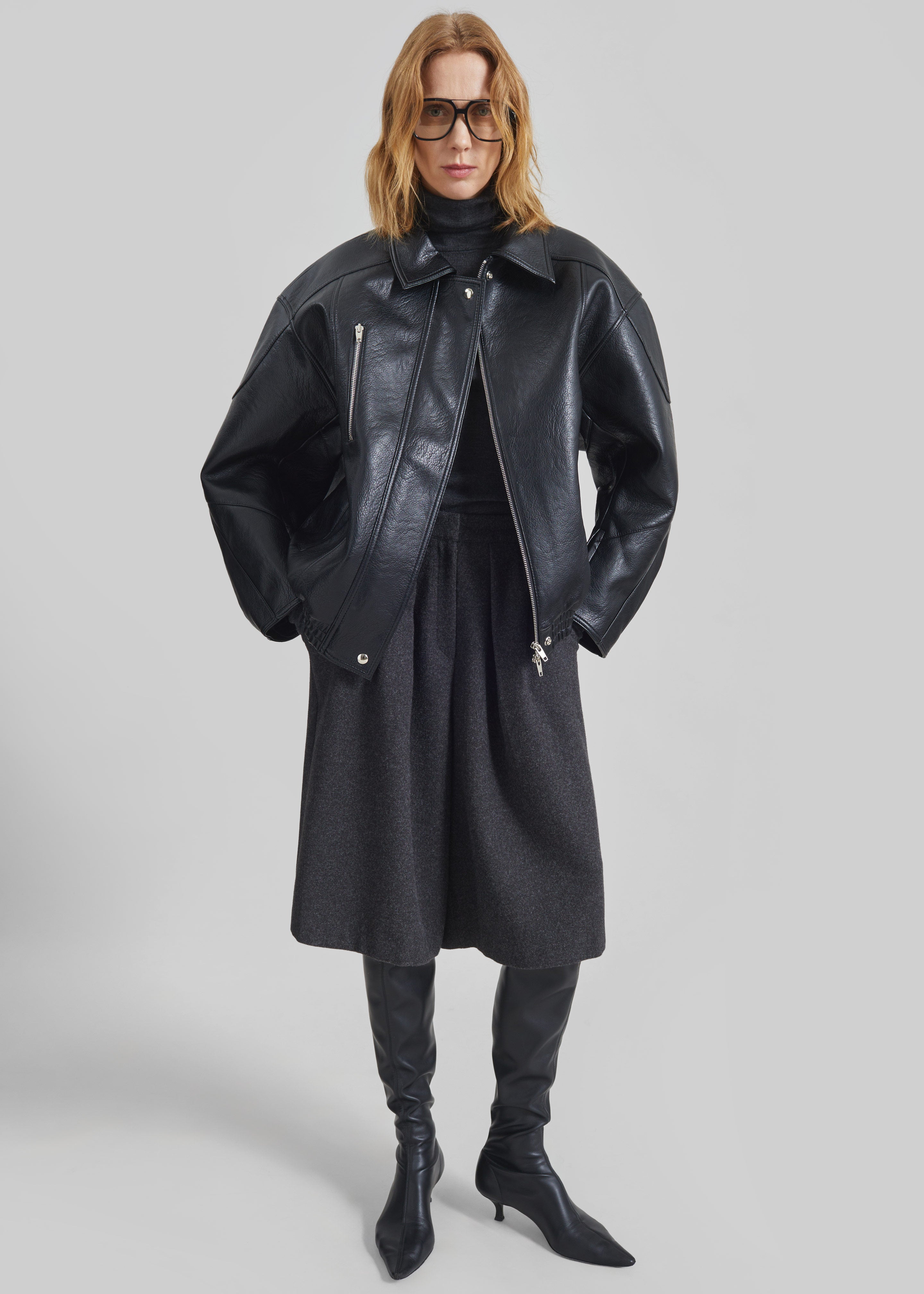 Enora Faux Leather Jacket - Black – The Frankie Shop Europe