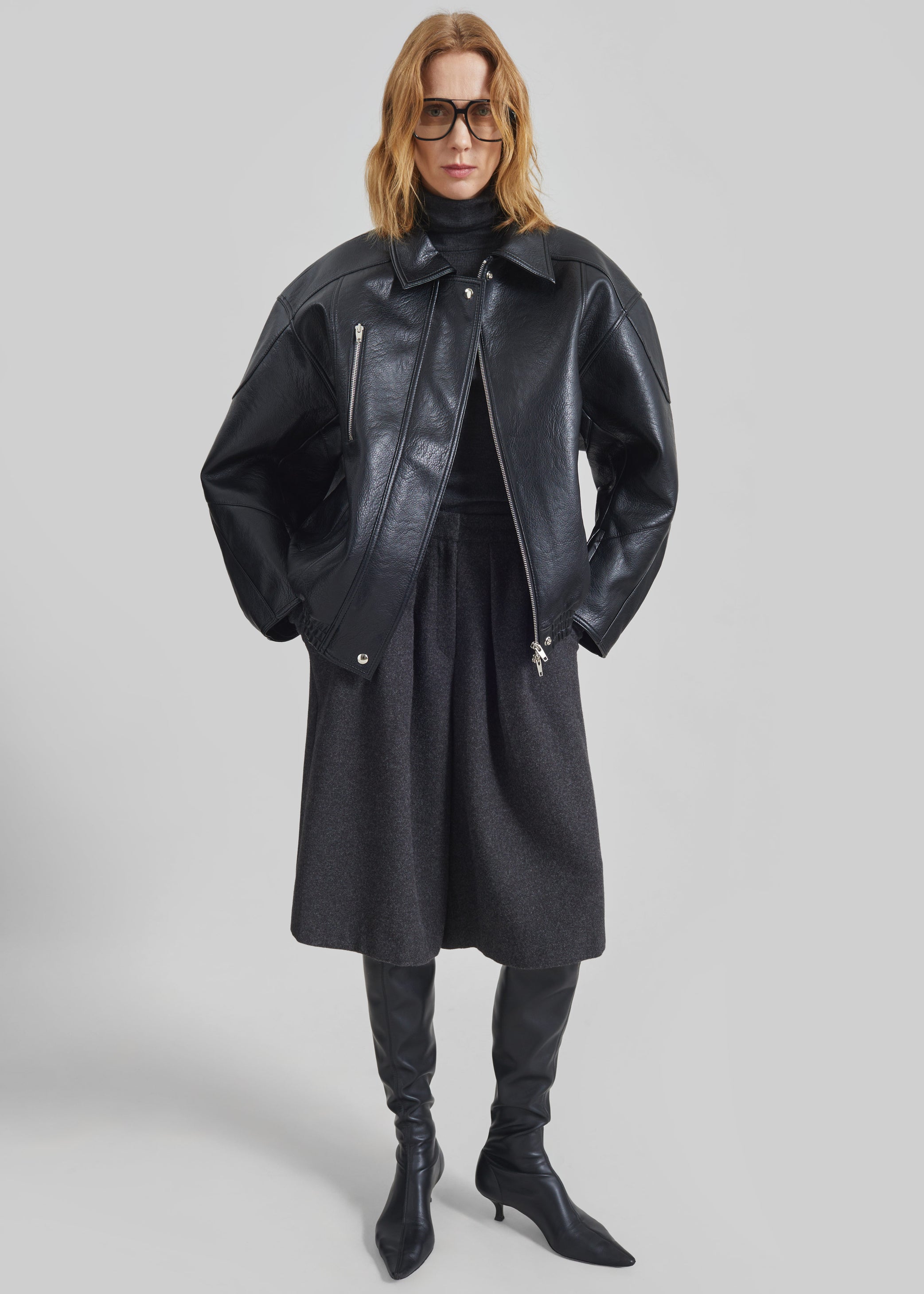 Shop the look image for Enora Faux Leather Jacket - Black
