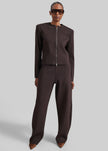 Pantaloni Enya barrel in maglia - Marrone