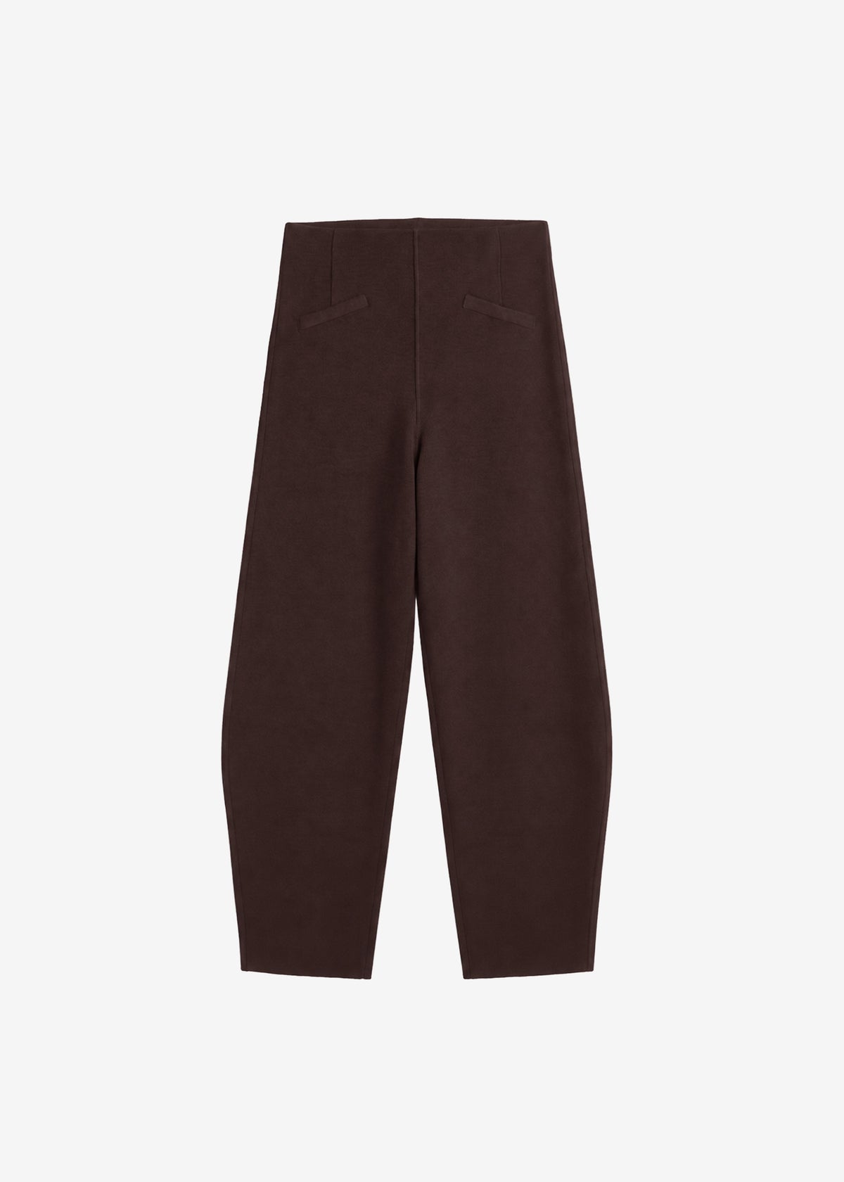 Pantaloni Enya barrel in maglia - Marrone