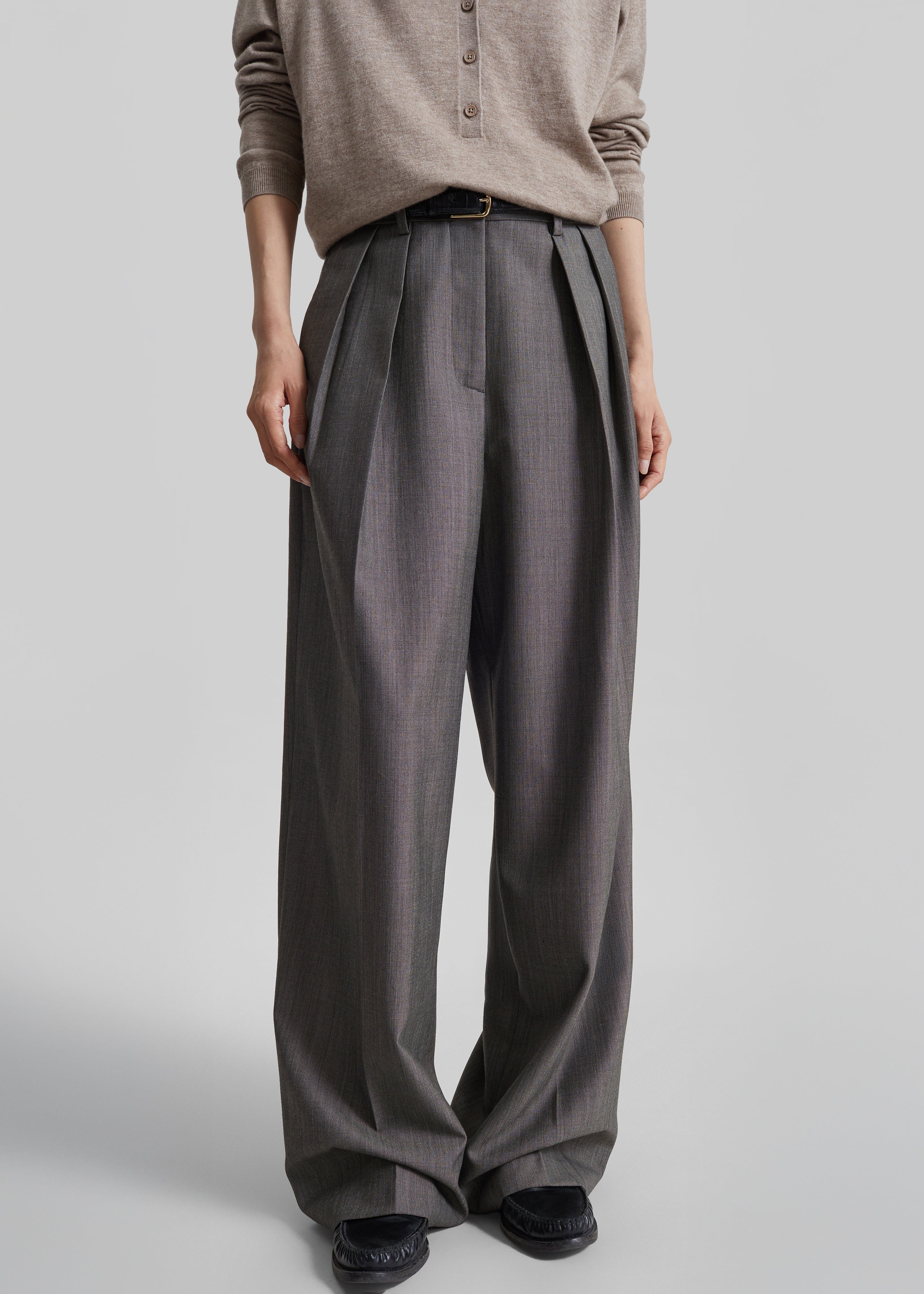 Pantalon Erena plissé - Taupe foncé - 6