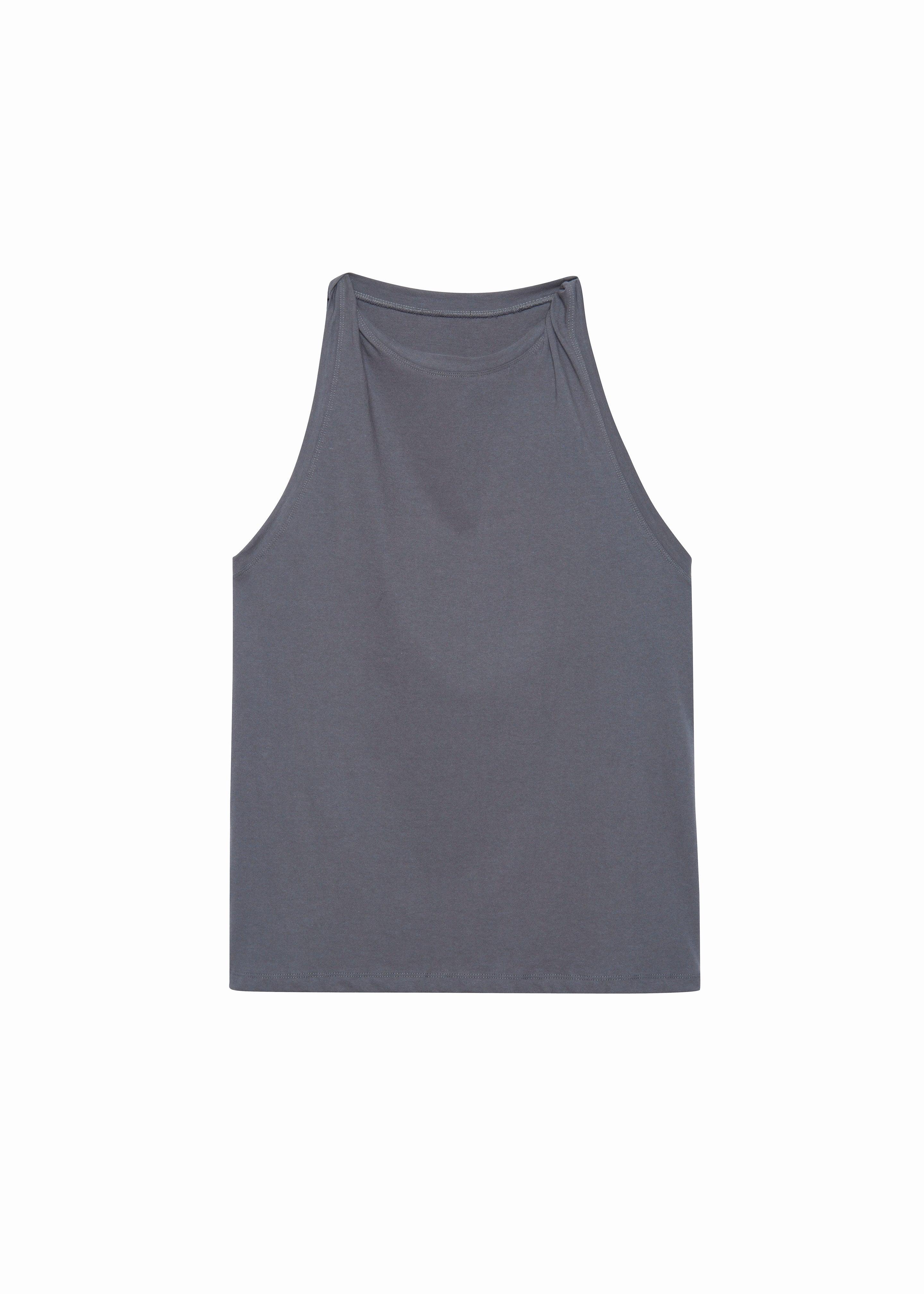 Erika Twisted Sleeve Tank - Charcoal - 9