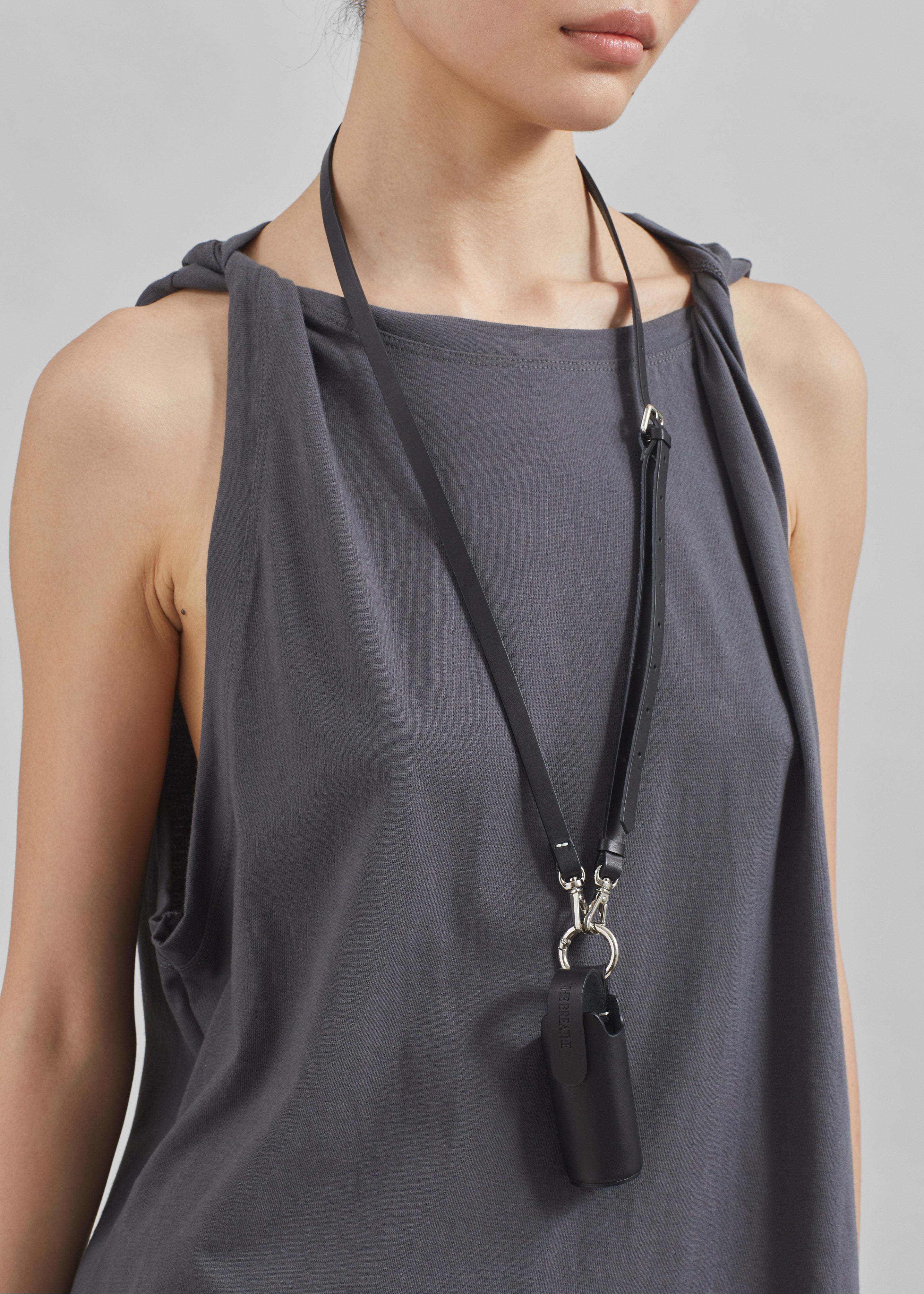 Erika Twisted Sleeve Tank - Charcoal - 7