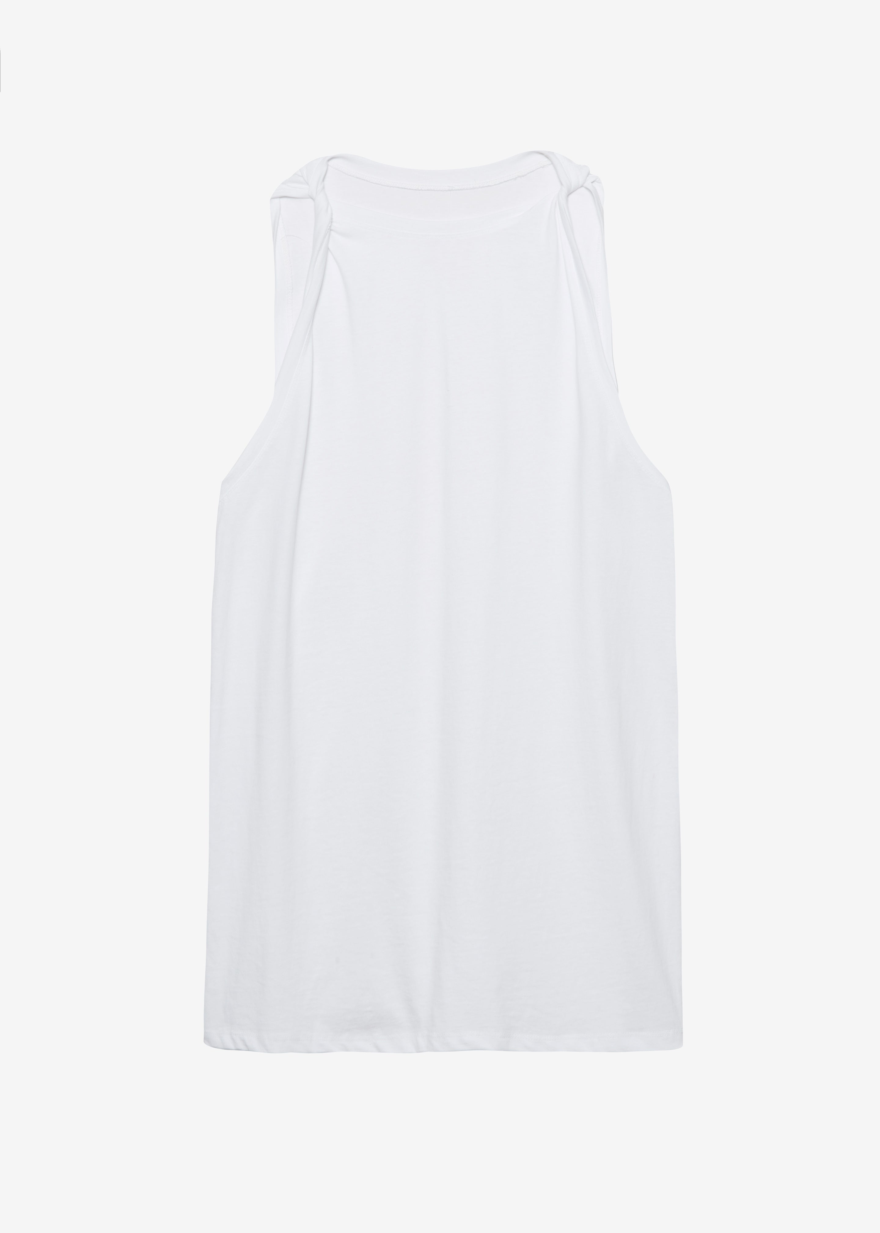 Erika Twisted Sleeve Tank - White - 7