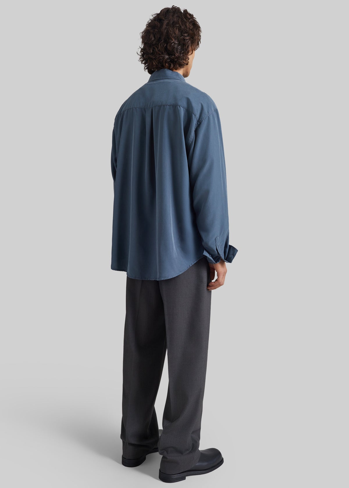 Ernest Soft Fluid Shirt - Slate Grey