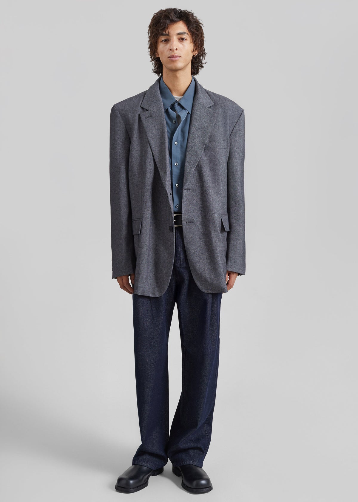 Ernest Soft Fluid Shirt - Slate Grey