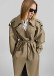 Esben Cotton Trench Coat - Light Taupe