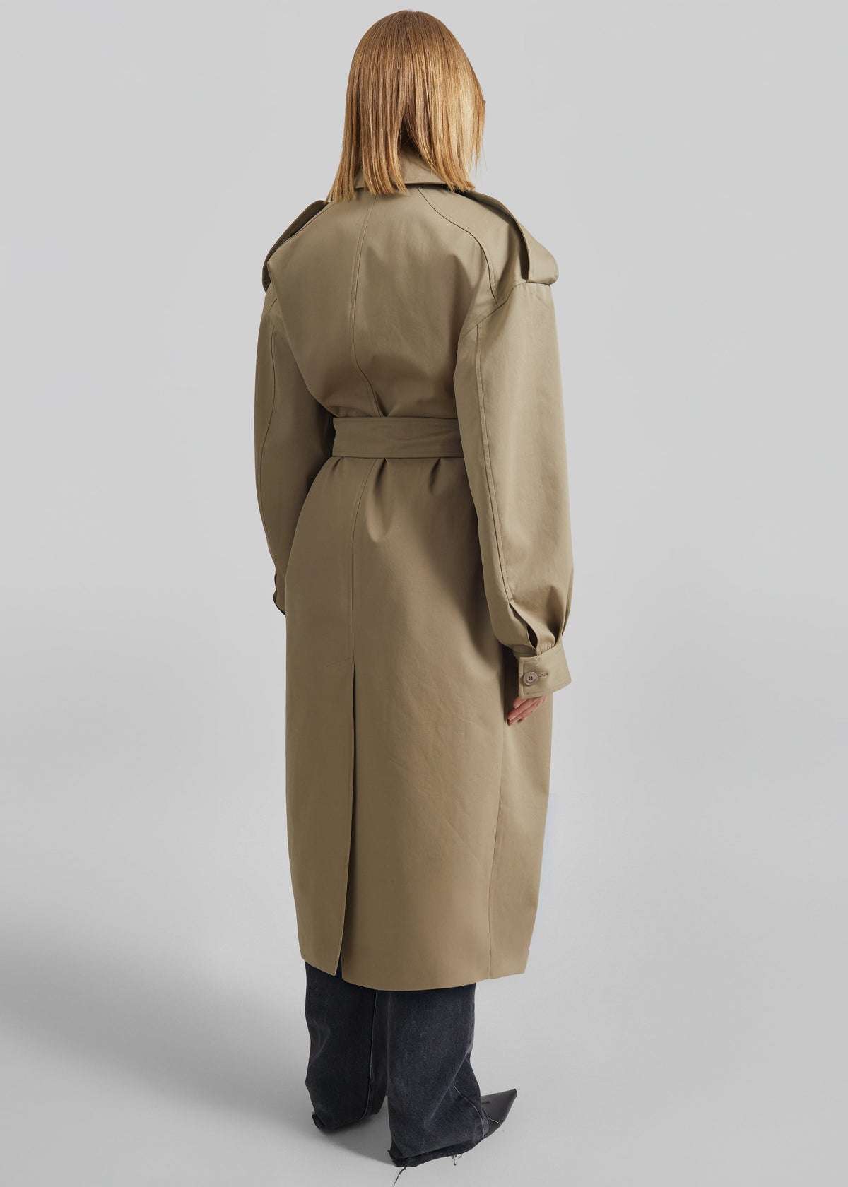 Esben Cotton Trench Coat - Light Taupe