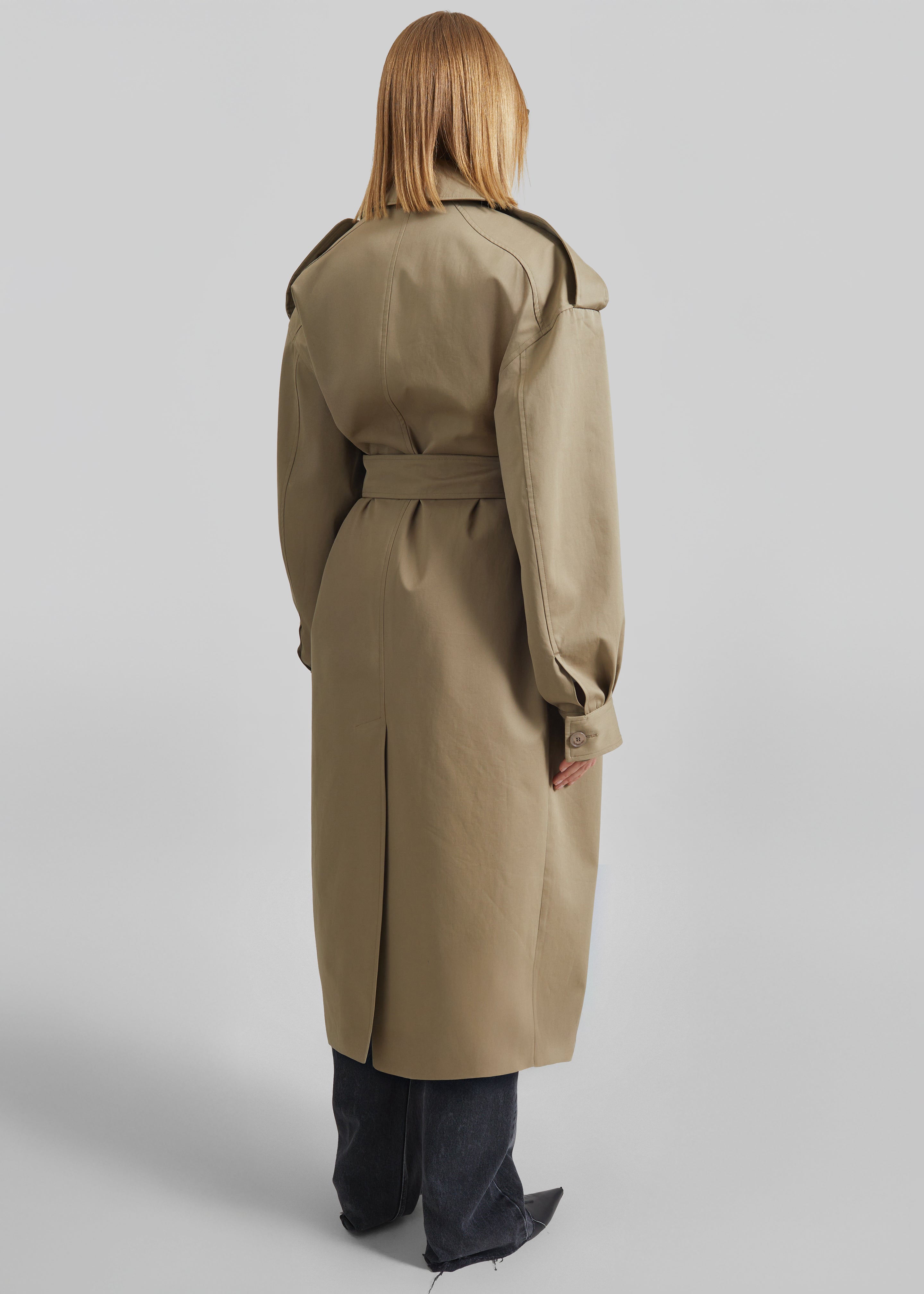 Esben Cotton Trench Coat - Light Taupe