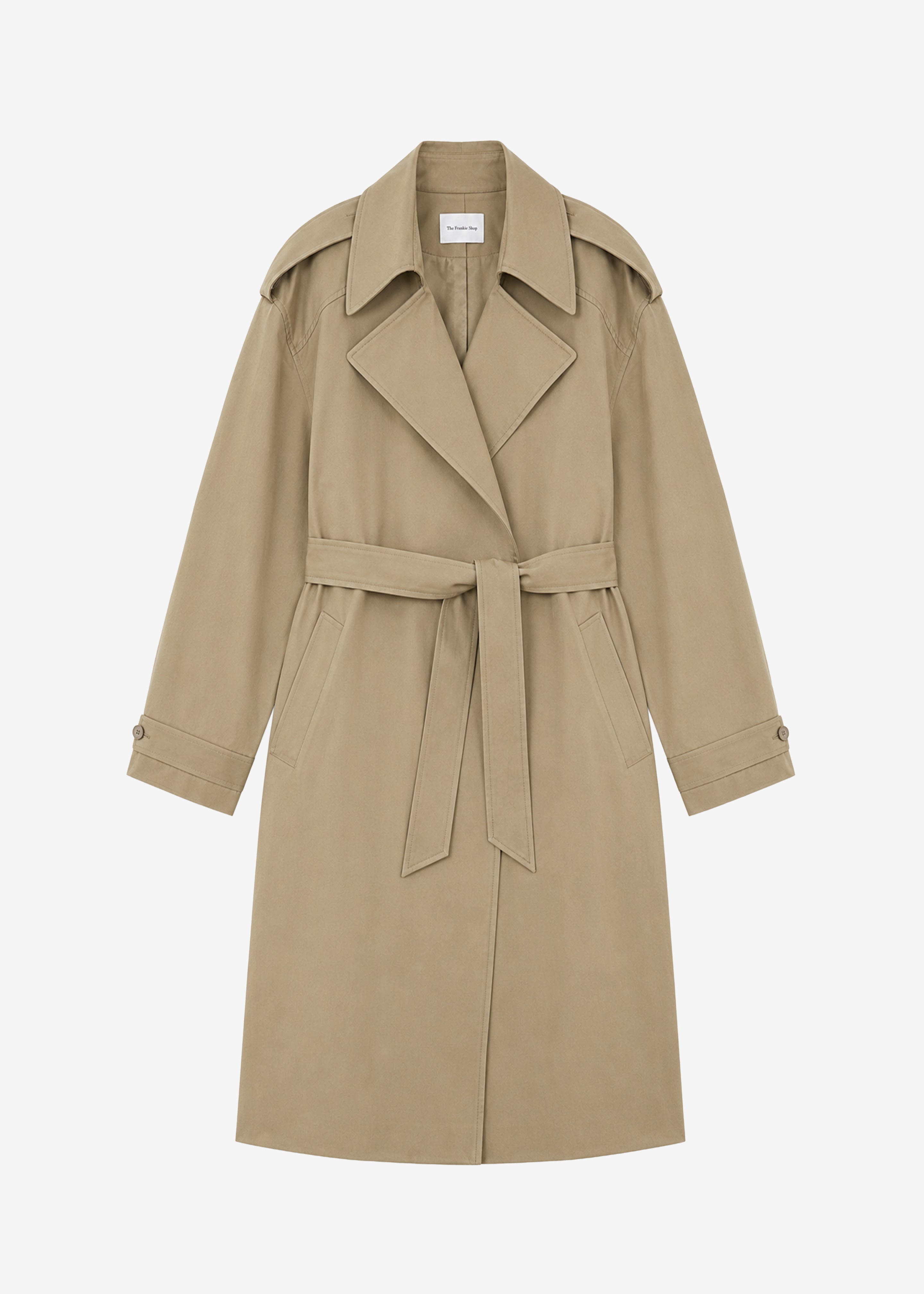 Esben Cotton Trench Coat - Light Taupe