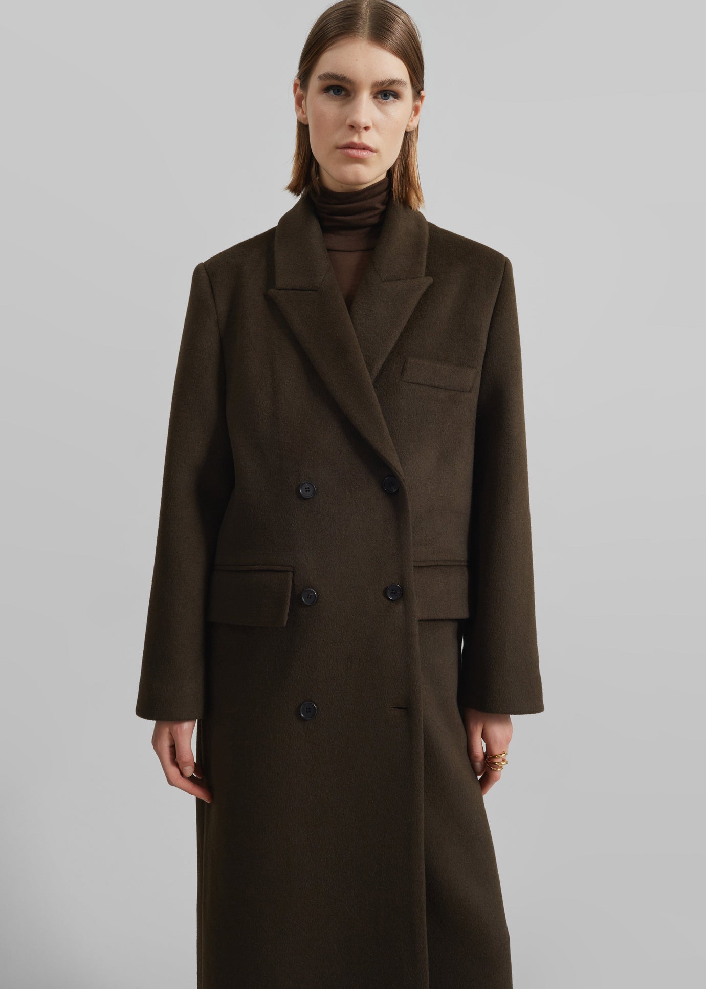 Eslov Coat - Khaki Brown - 1