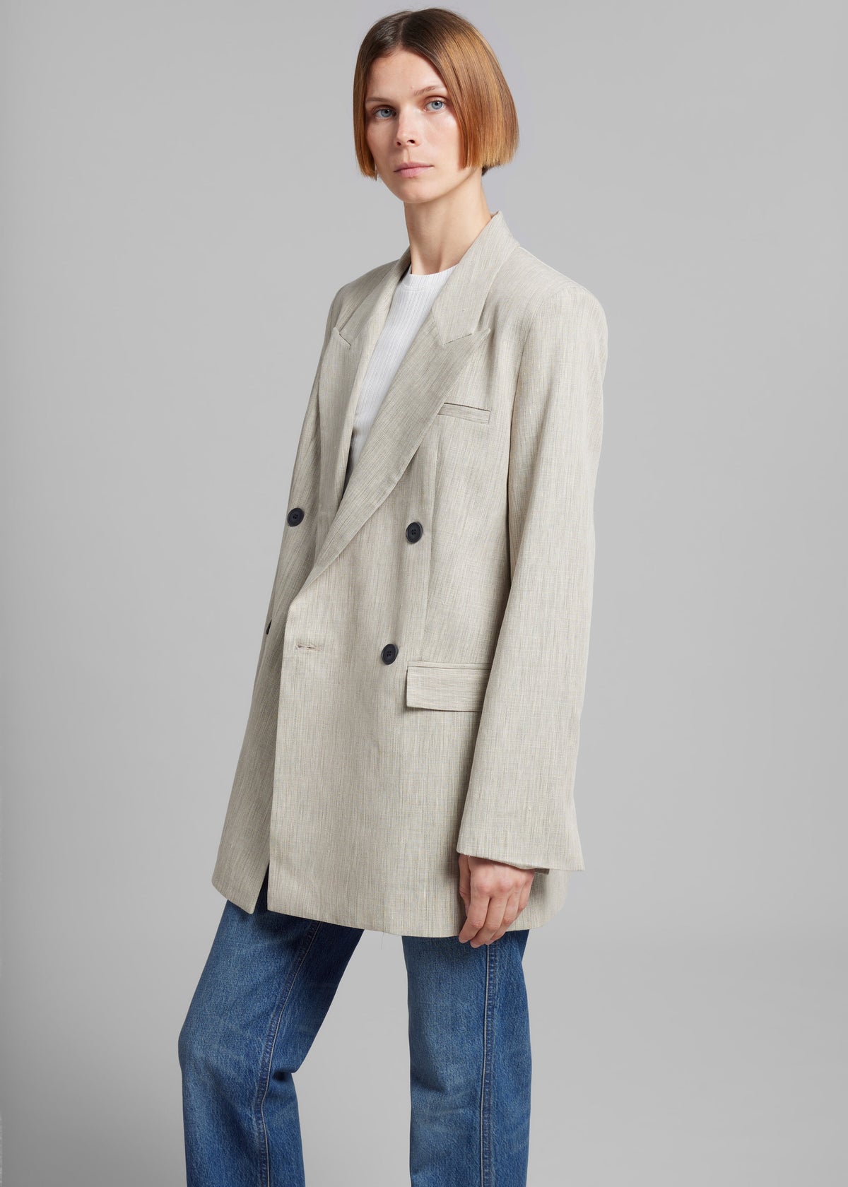 Esse Studios Bode Double Blazer - Asha Linen - 8